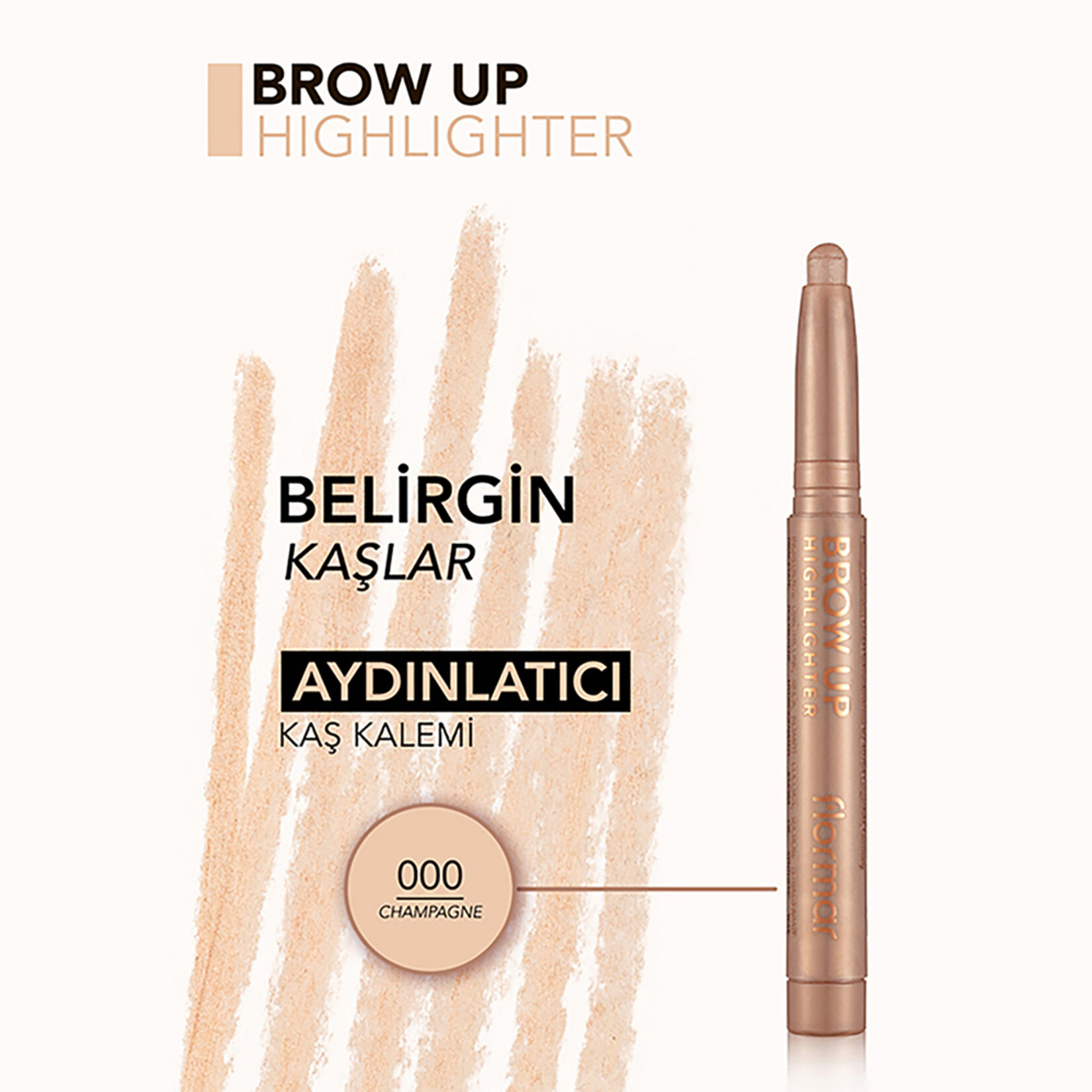 Flormar Brow Up Aydınlatıcı Kaş Altı Kalemi - 000 Champagne - Görsel 5