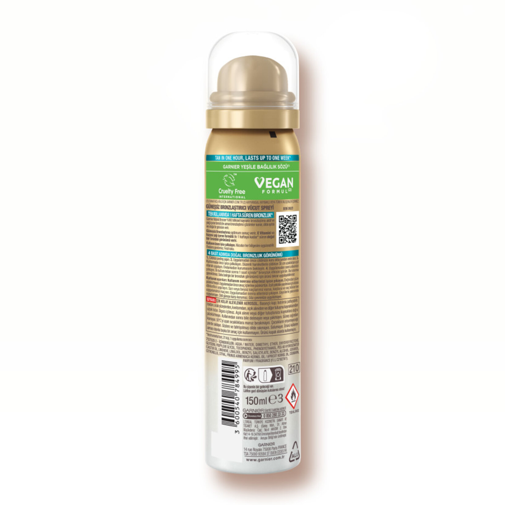 Garnier Ambre Solaire Doğal Bronzluk Sağlayan Body Mist Sprey 150 ml - Görsel 2