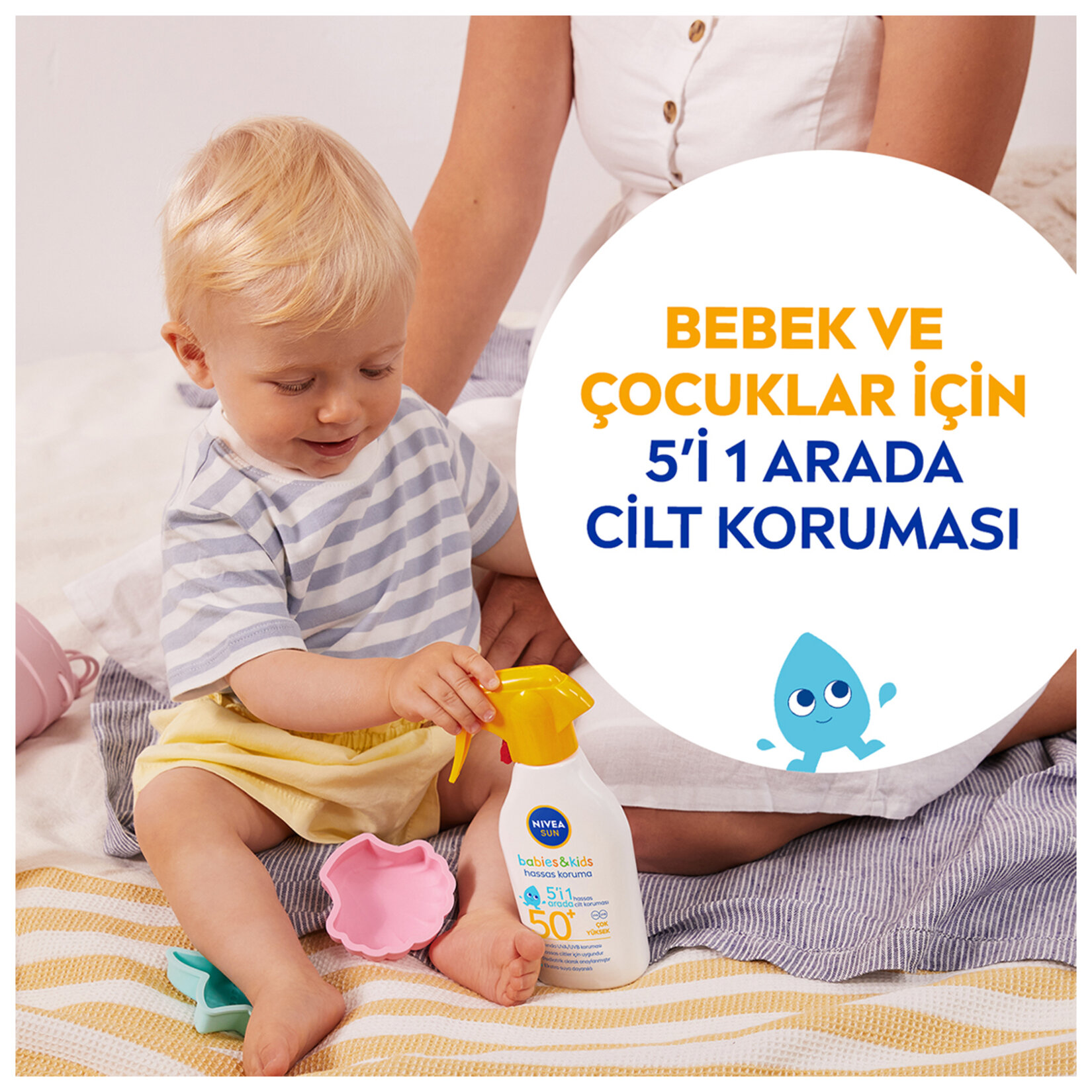 Nivea Sun Bebekler & Çocuklar İçin Hassas Koruma Güneş Spreyi SPF 50 270 ml - Görsel 4