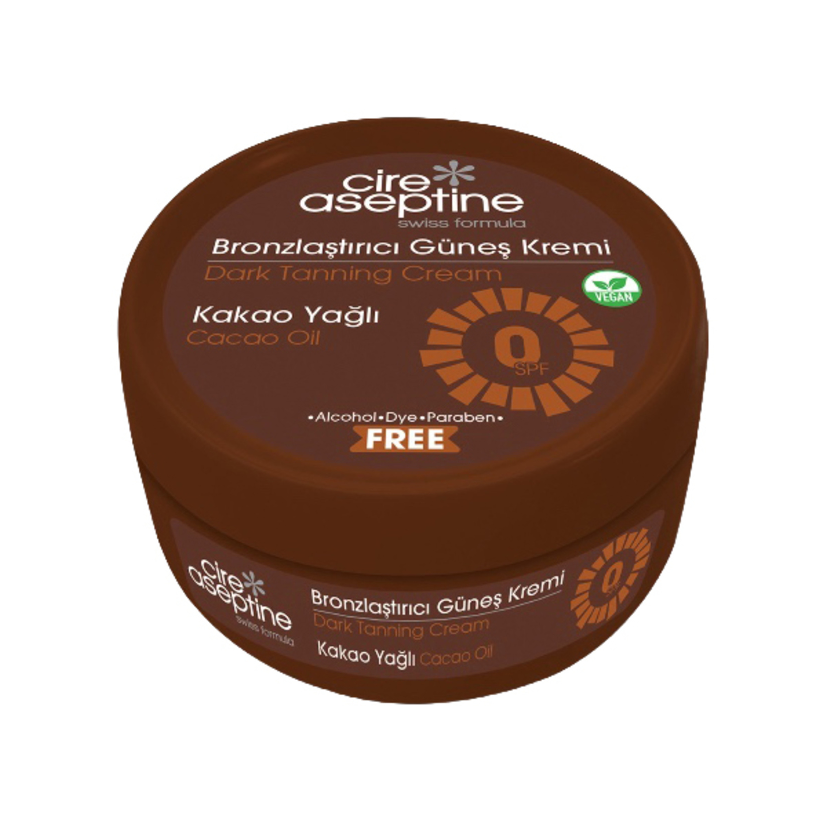 Cire Aseptine Bronzlaştırıcı Kakaolu Güneş Yağı 0SPF 200 Ml