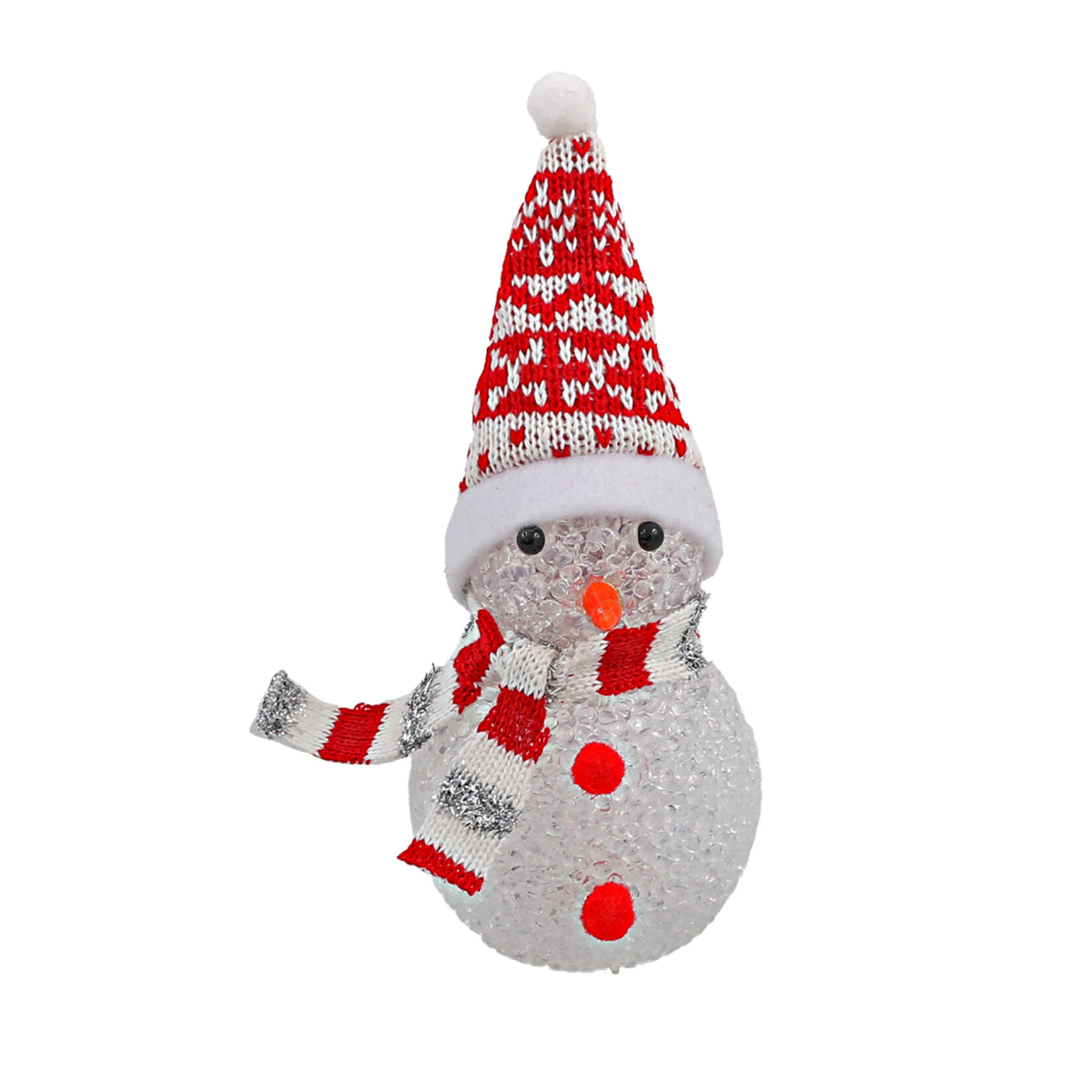 Waldern Dekorlu Yılbaşı Işıklı Kardan Adam Süs 15 Cm - Görsel 3