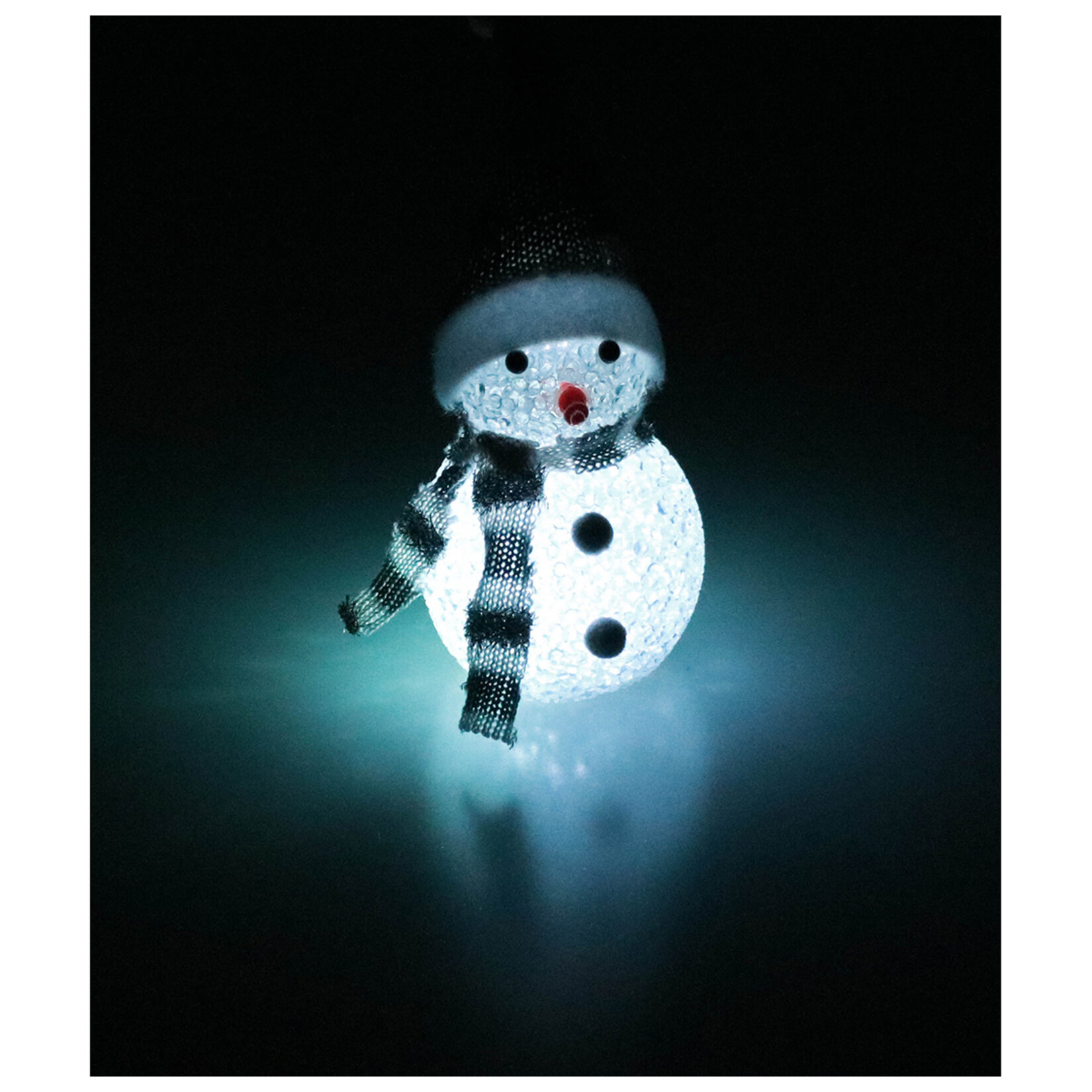 Waldern Dekorlu Yılbaşı Işıklı Kardan Adam Süs 15 Cm - Görsel 5