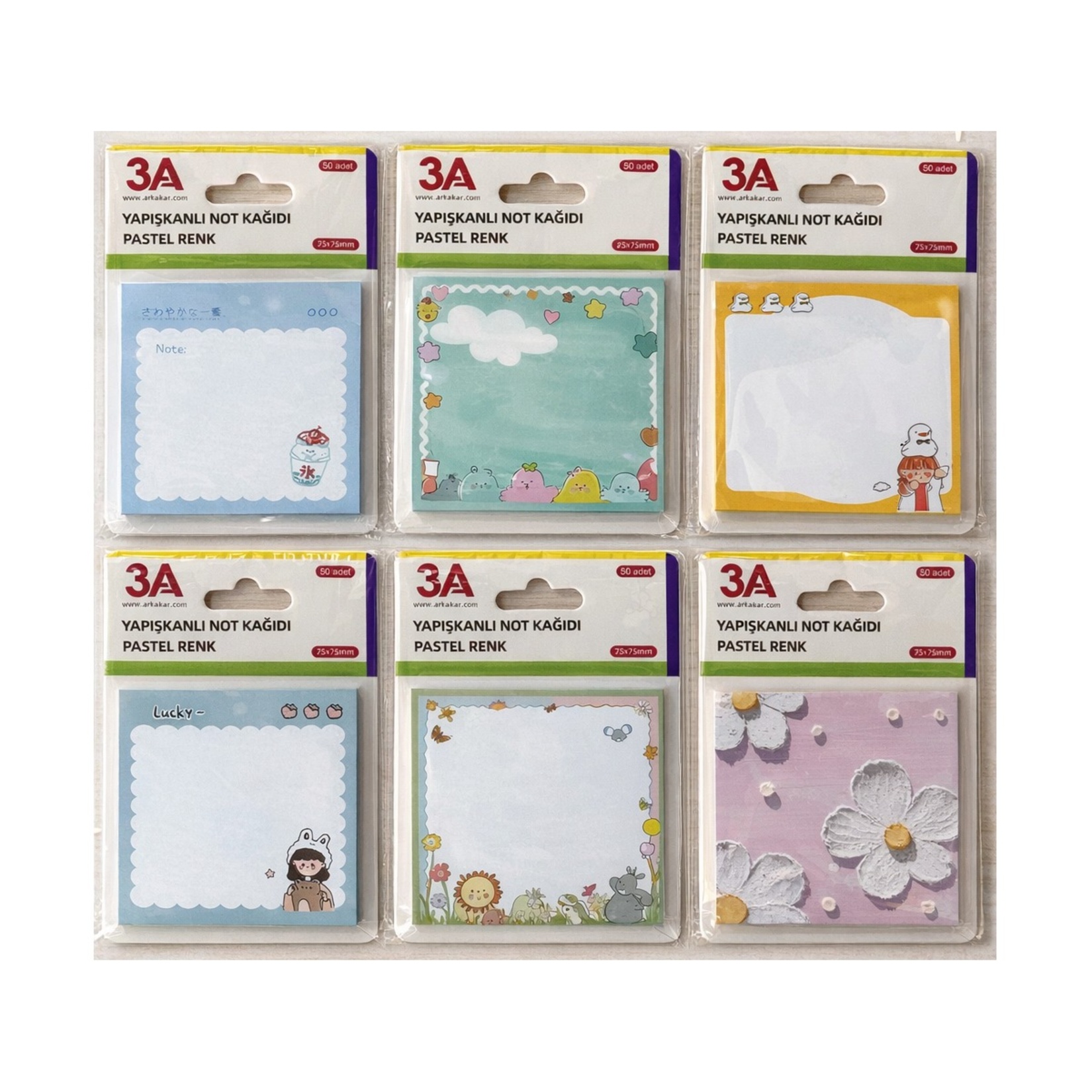 3A Resimli Post It 75X75 Mm 50'li