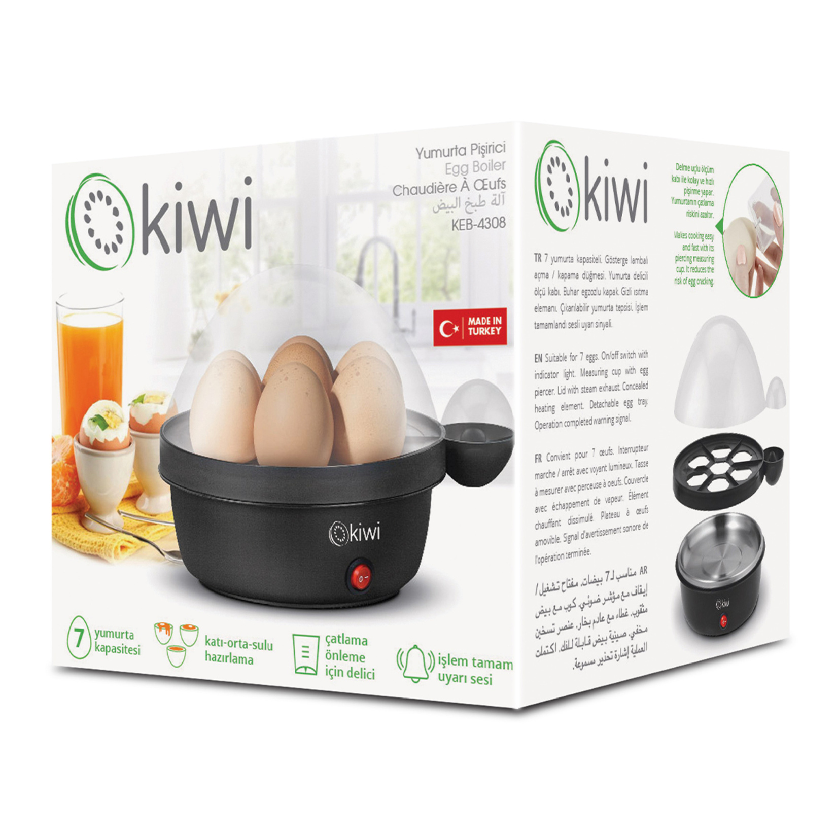 Kiwi KEB-4308 Yumurta Pişirme Makinesi - Görsel 1