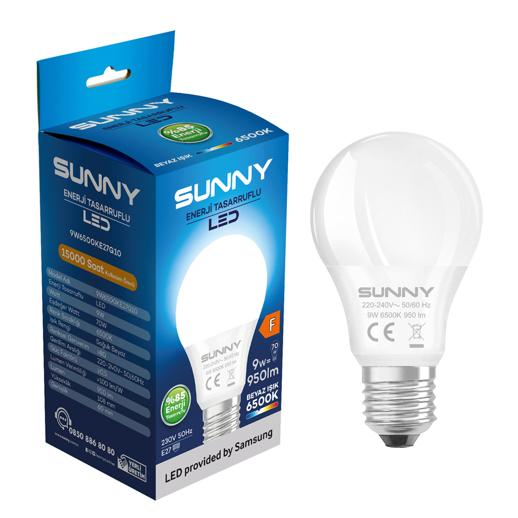 Sunny 9-70W Led Ampul Beyaz Işık