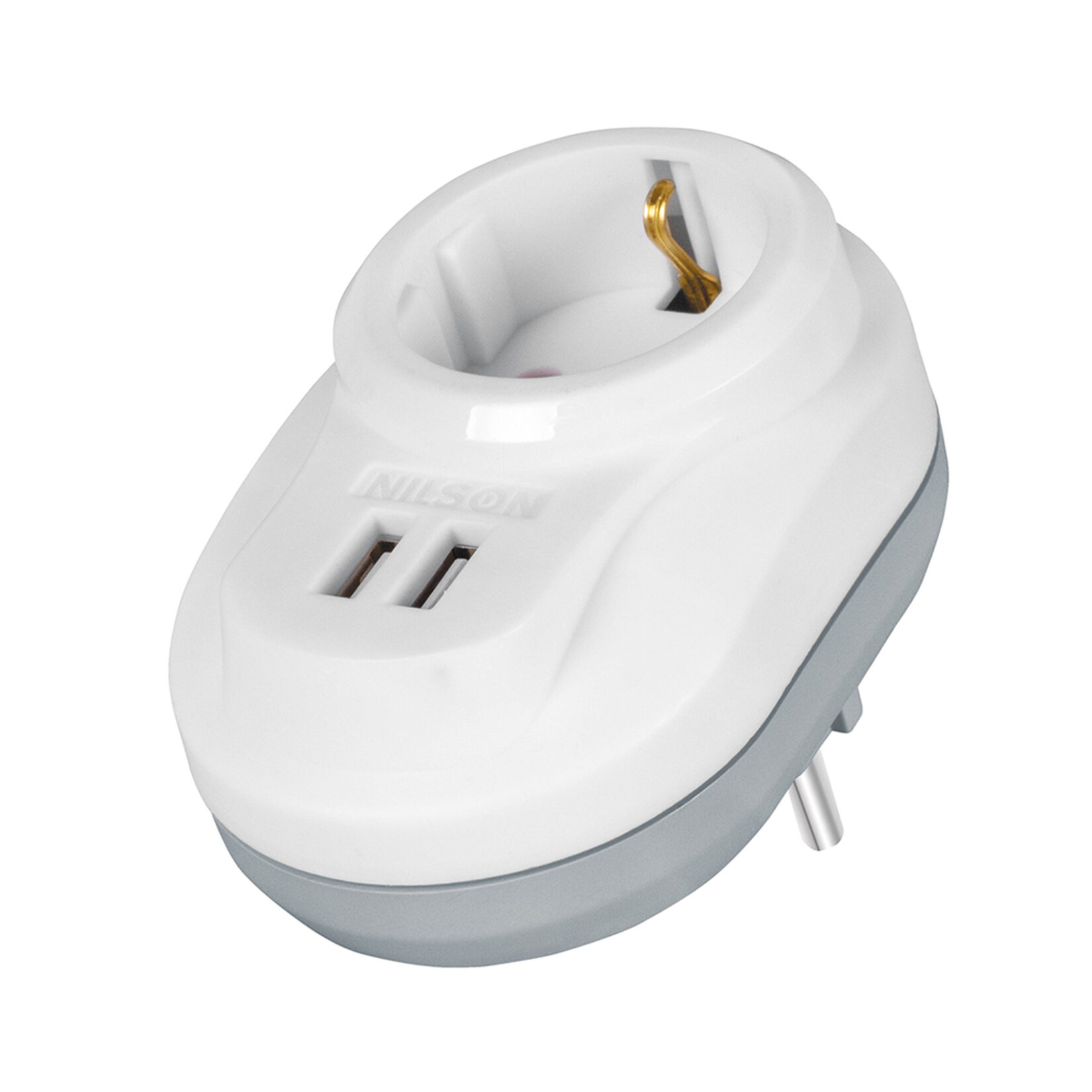Nilson Akım Korumalı Beyaz Usbli Fiş Priz - Görsel 2