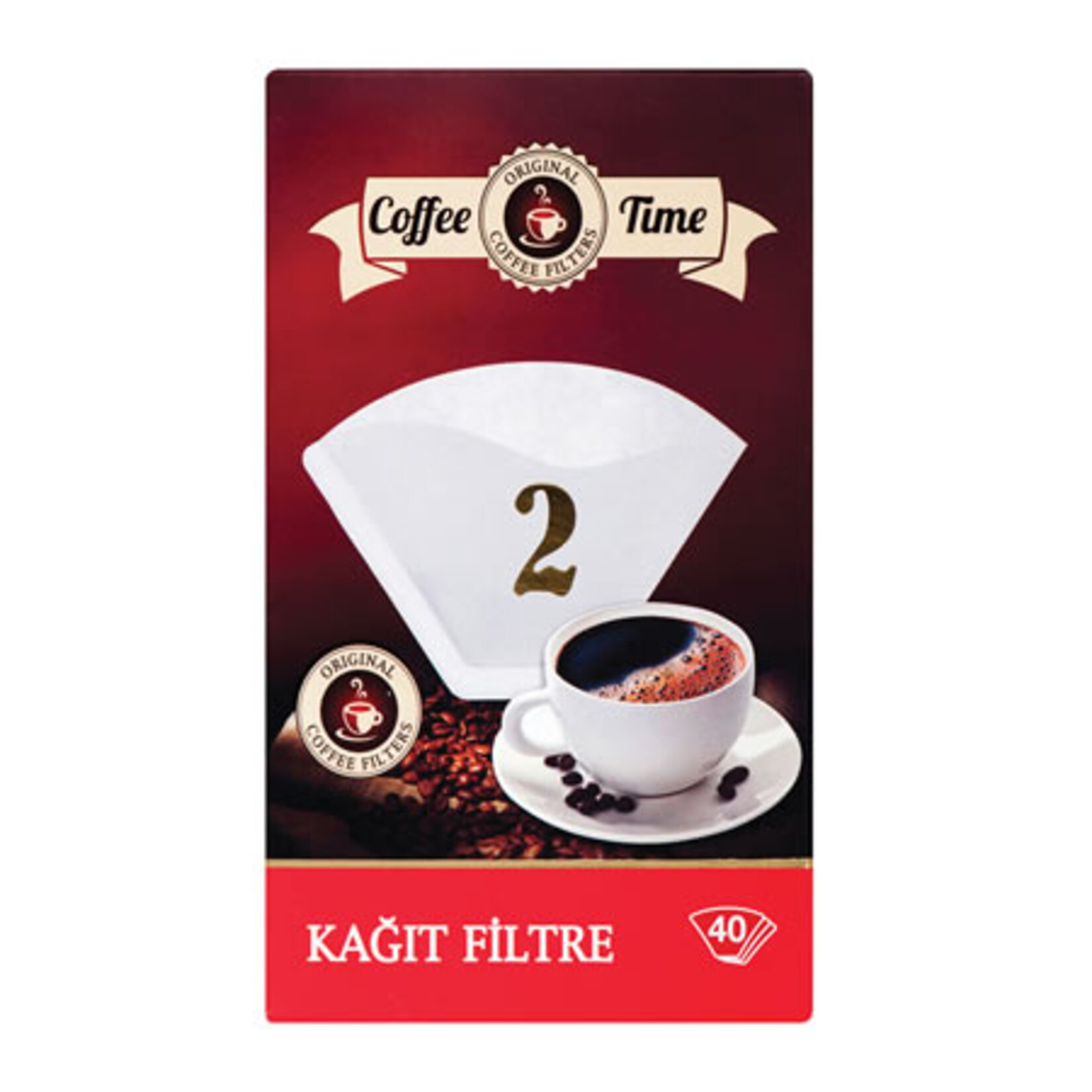 Cafe Time 1X2 40'lı Kahve Filtre Kağıdı