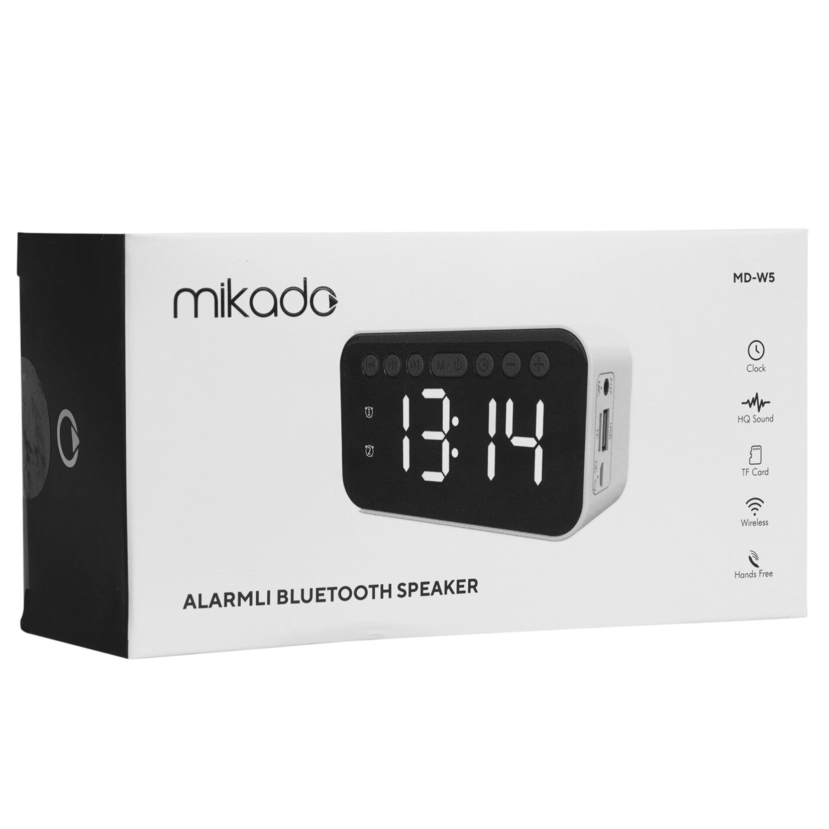 Mikado Md-w5 5W Beyaz Bluetooth Alarmlı Hoparlör Saat - Görsel 5