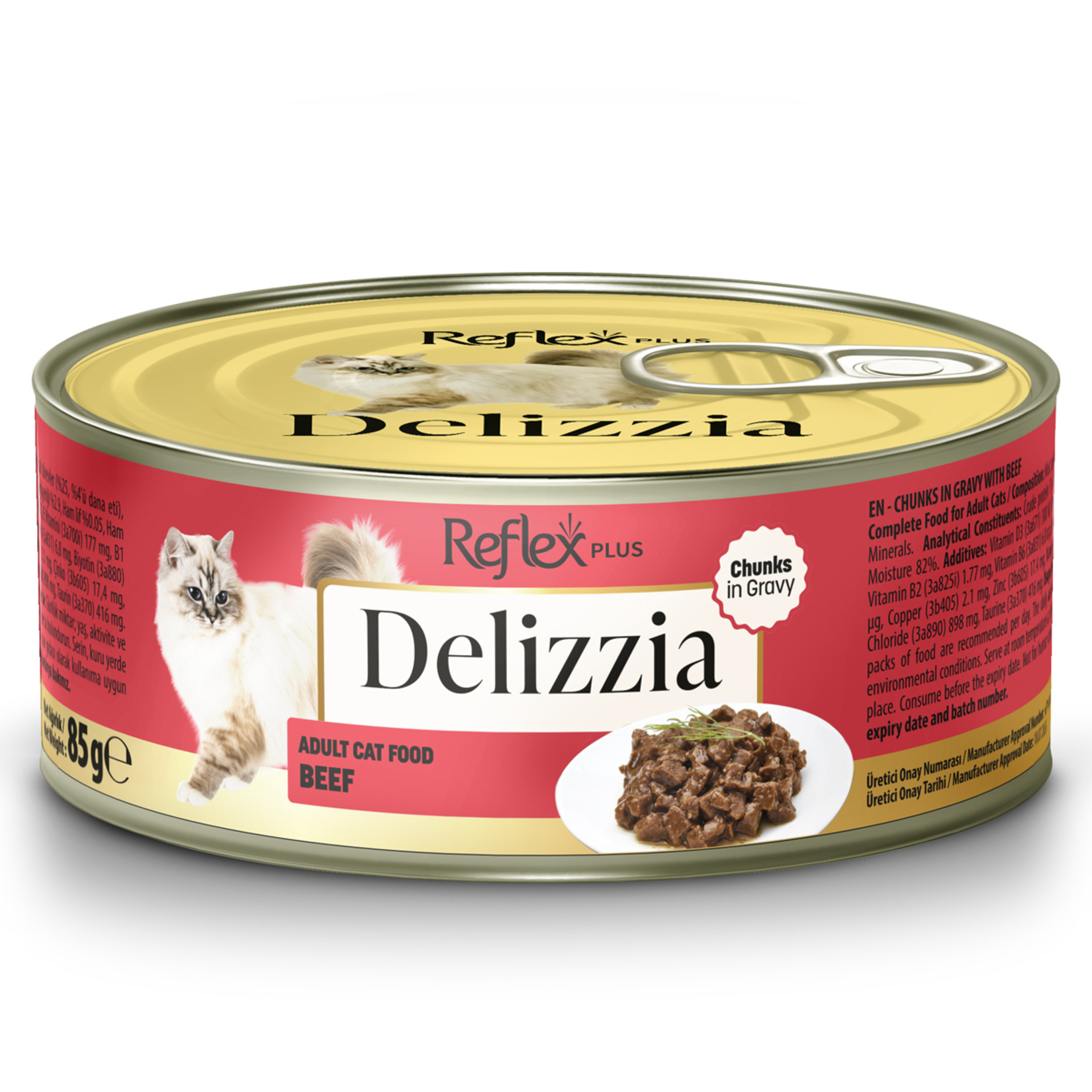 Reflex Plus Delizzia Dana Etli Yetişkin Kedi Maması 85 G