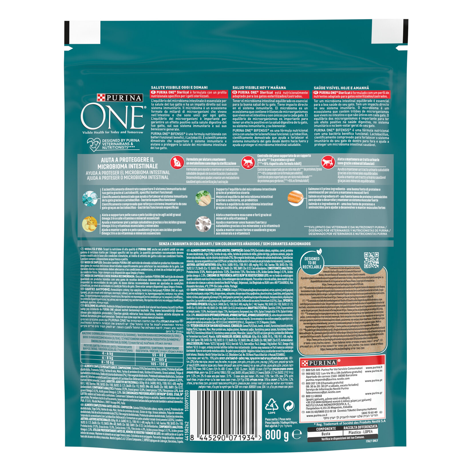 Purina One Steril Kedi Somonlu 800 G - Görsel 2