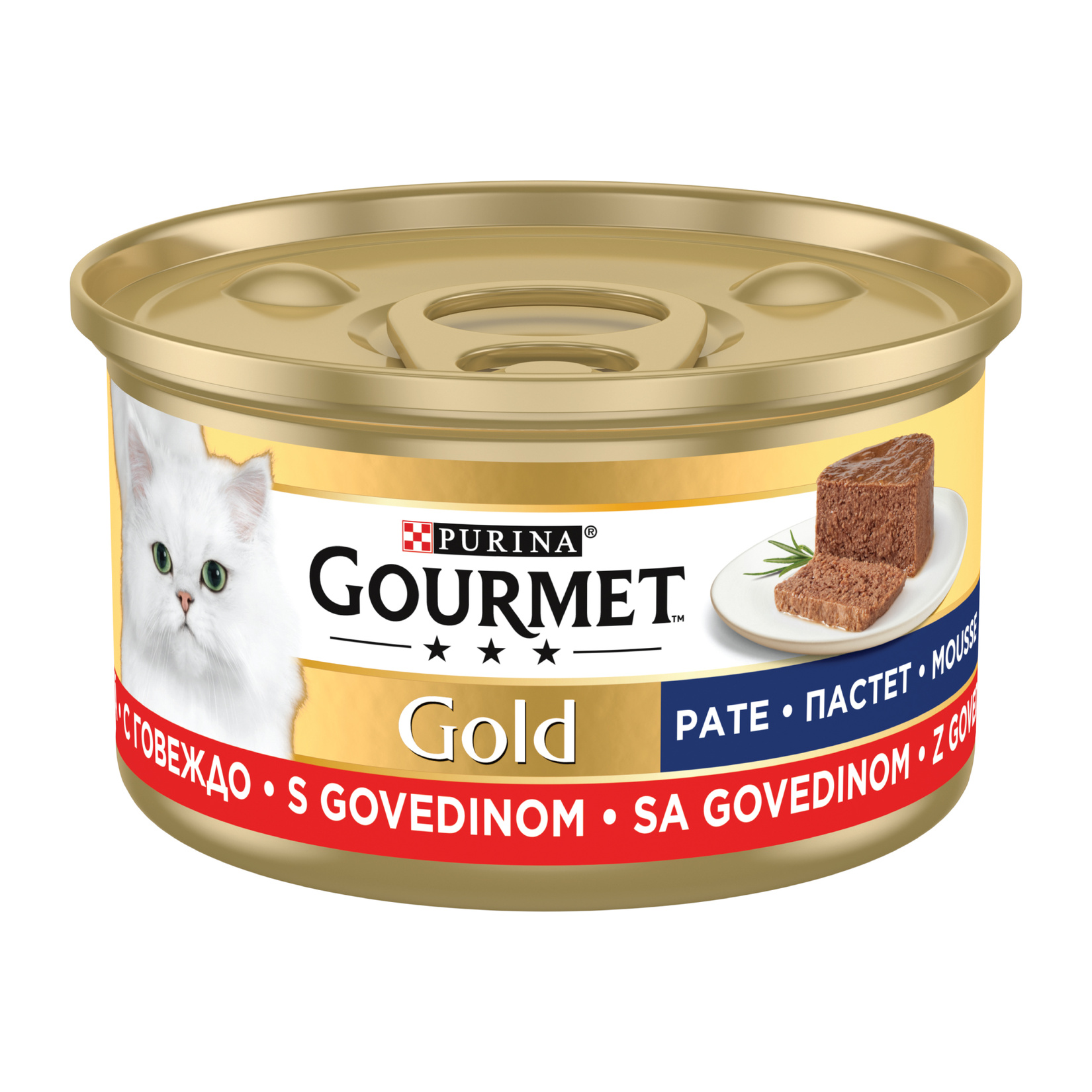 Gourmet Gold Kıyılmış Sığır Etli Yaş Kedi Maması Konserve 85 G - Görsel 1