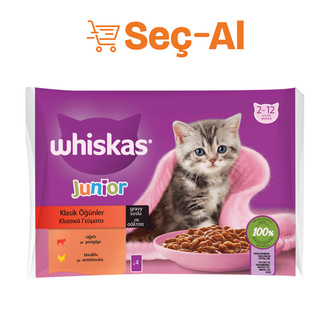 Whiskas Yavru Kediler İçin Paket Yaş Mama 4 x 85 G