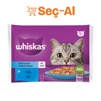 Whiskas Balıklı Seçim Poşet Yaş Mama 4 x 85 G