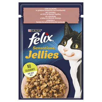 Felix Sensations Somon ve Karidesli Yaş Kedi Maması Pouch 85 G