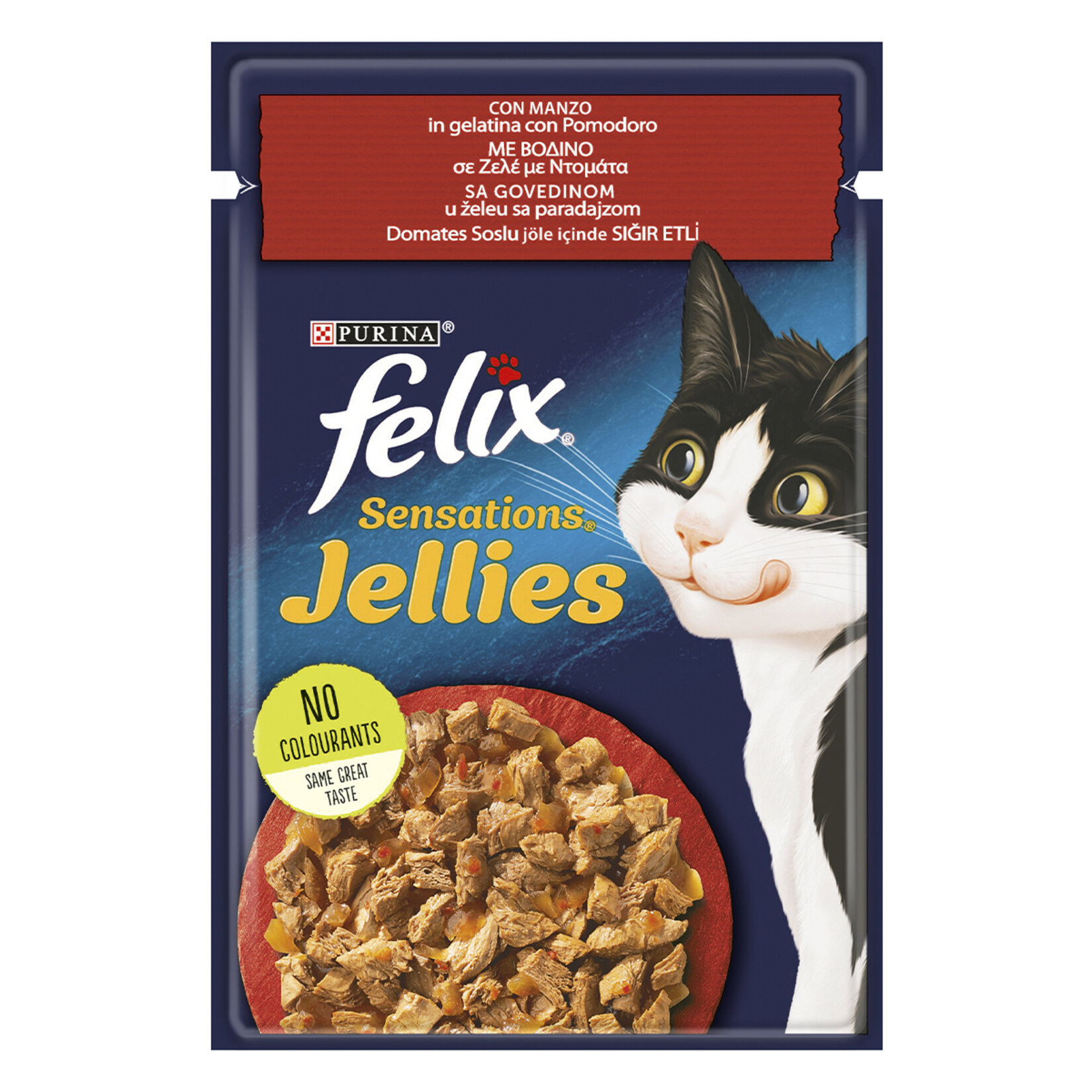 Felix Sensation Etli Domatesli Yaş Mama 85G