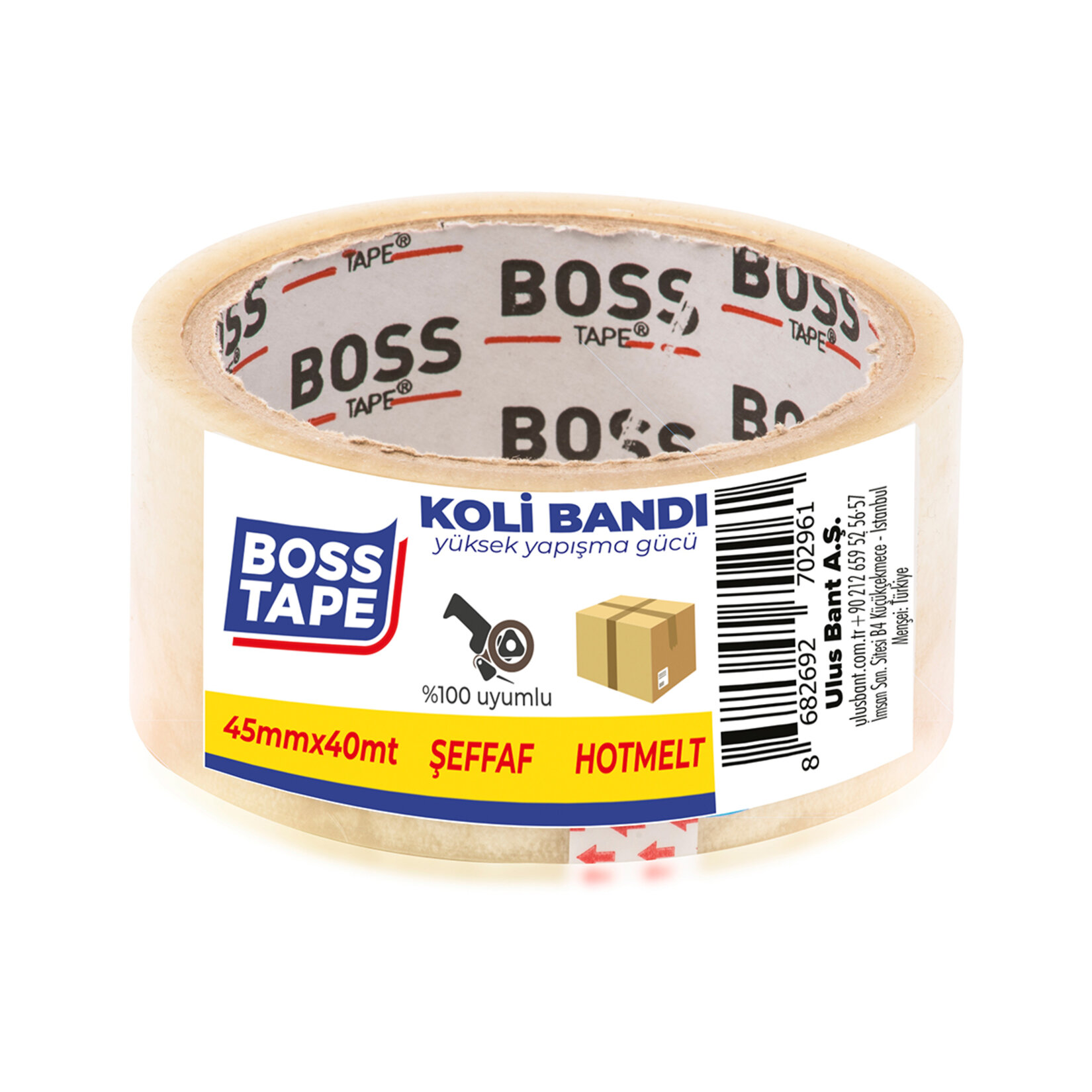 Boss Tape Koli Bandı Hotmelt 40 Mt En: 4.5 Cm