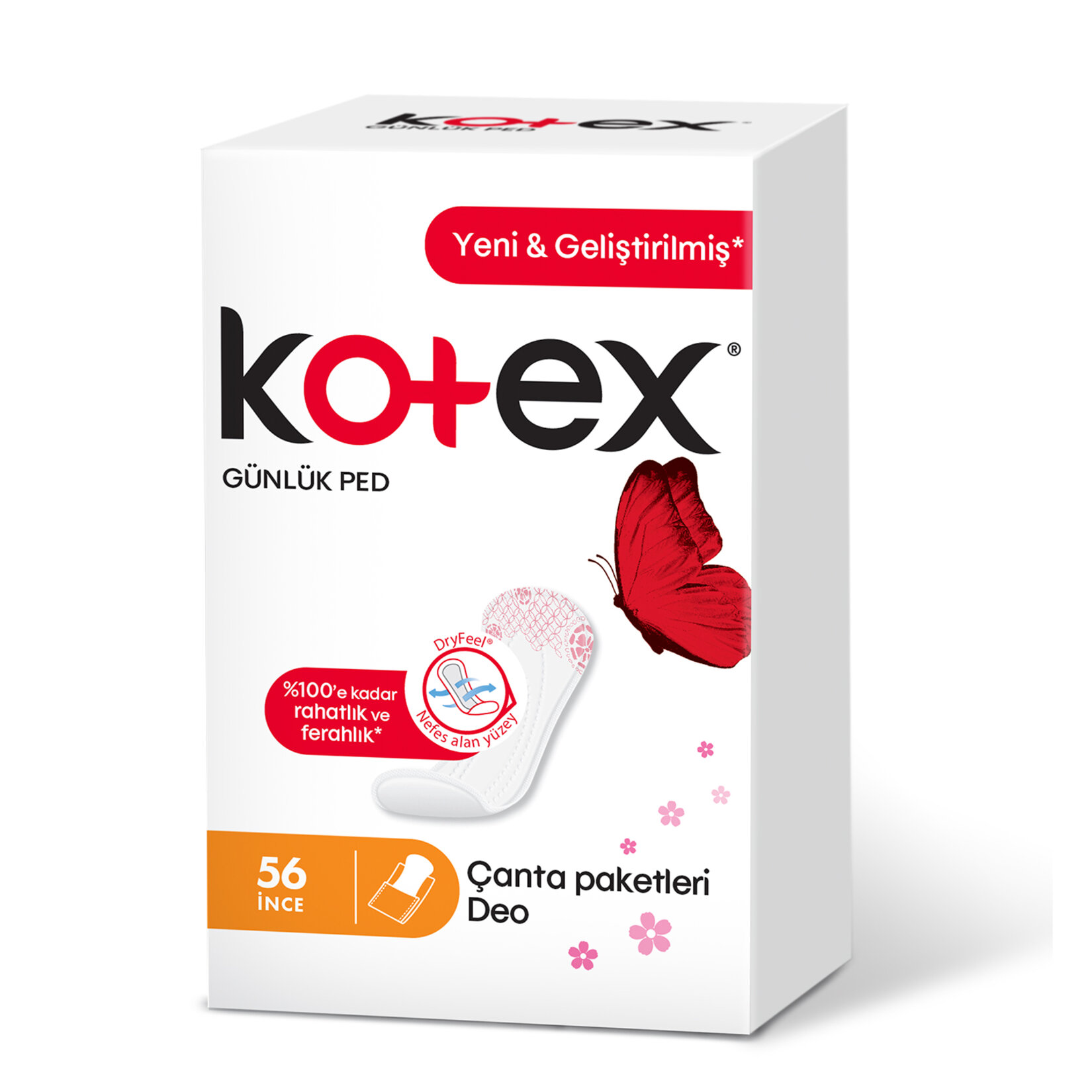 Kotex İnce Günlük Parfümlü 56'lı - Görsel 1