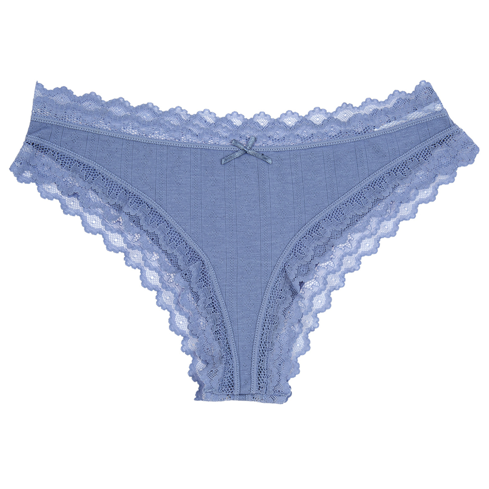 Body Pure Dantel Kenarlı Pointelle Brazilian M - Görsel 2