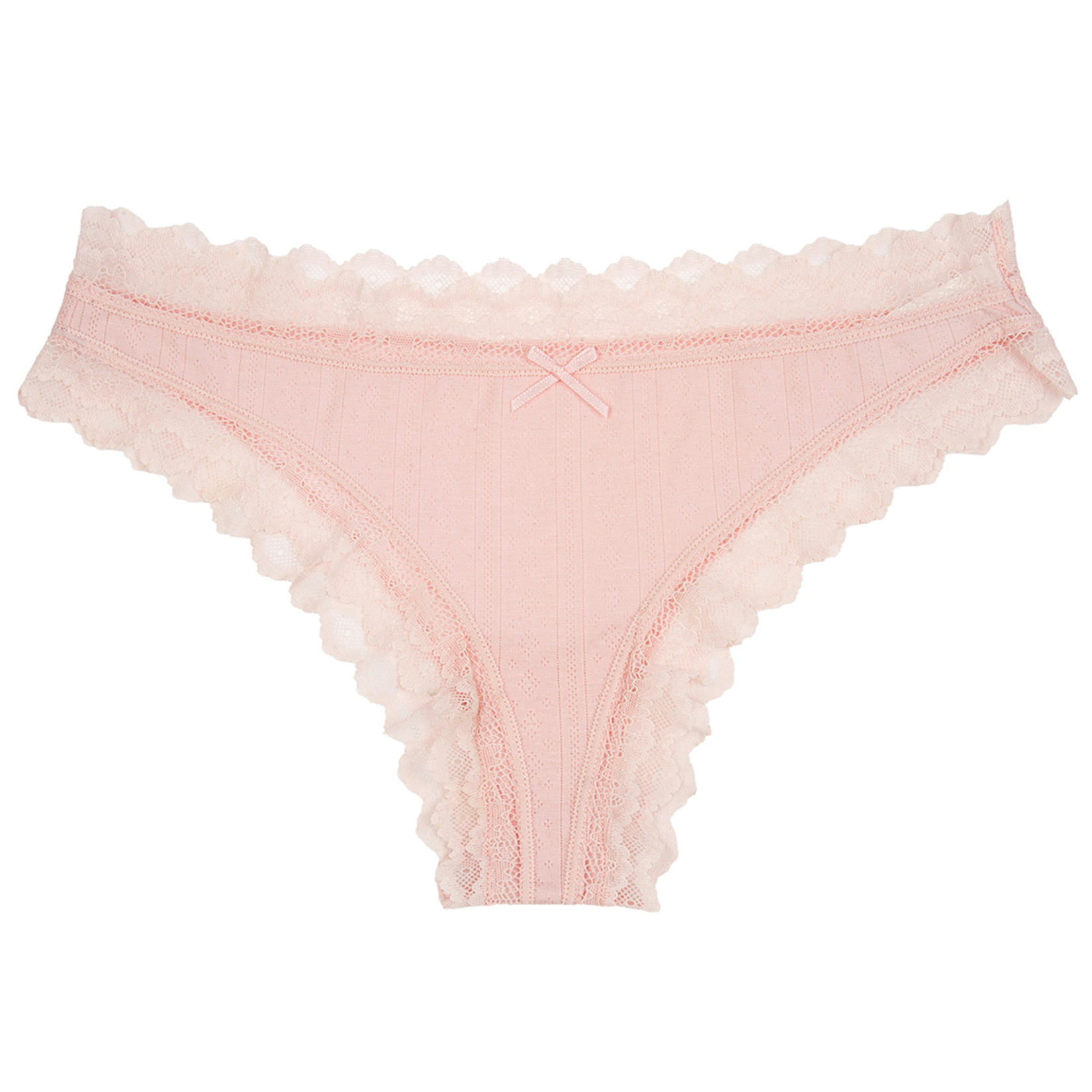 Body Pure Dantel Kenarlı Pointelle Brazilian XL - Görsel 3