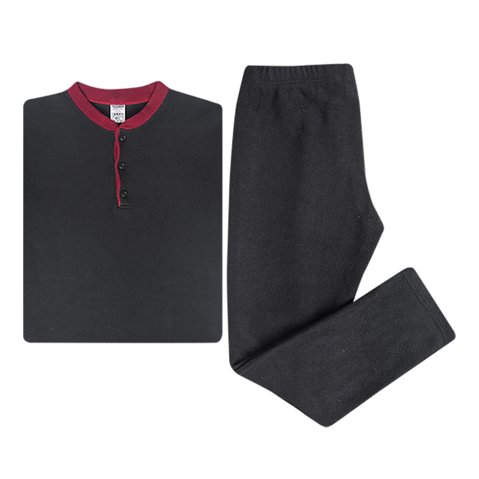 Yaase Polar Erkek Pijama Takımı Siyah M/L - XL/XXL