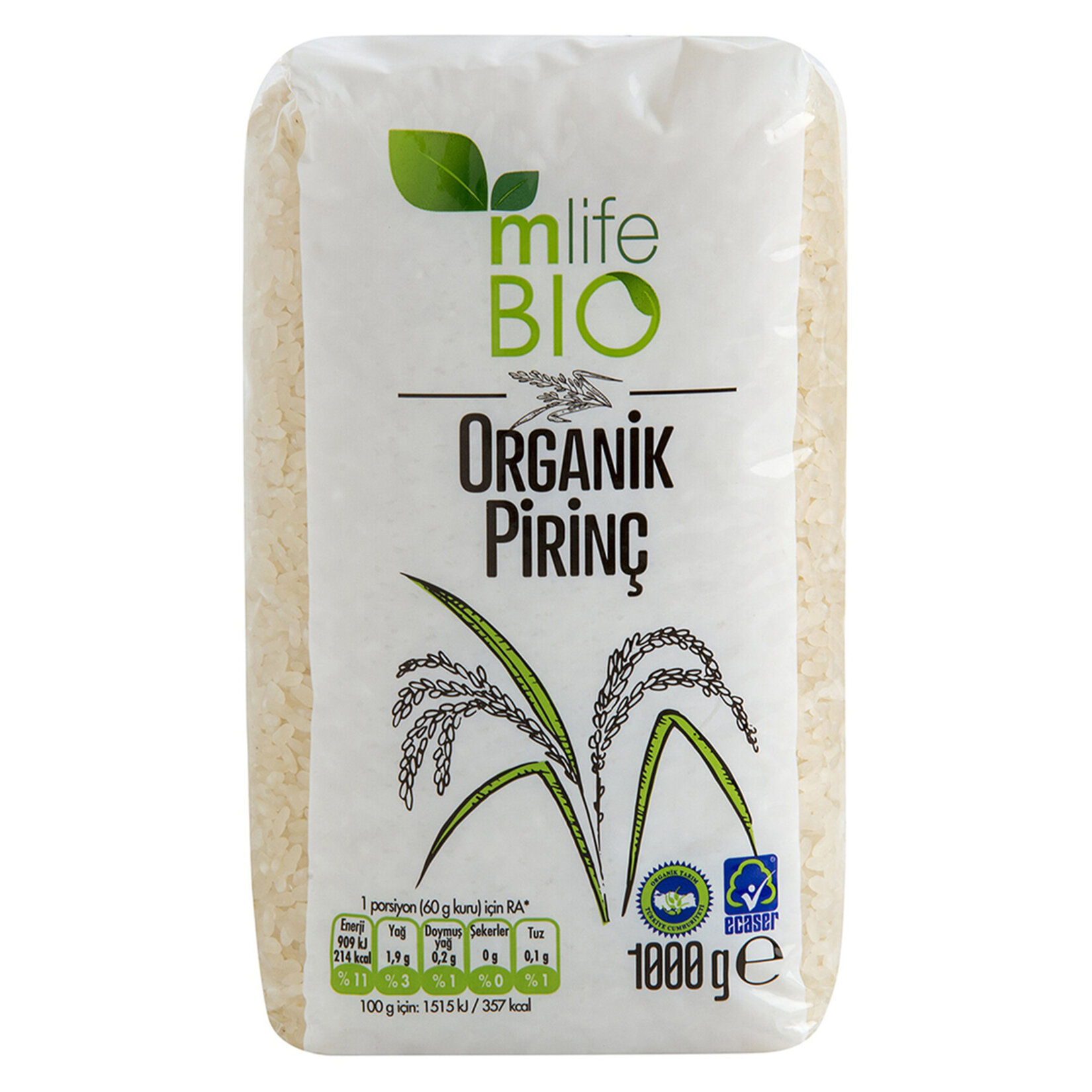 M Life Bio Organik Pirinç 1 Kg