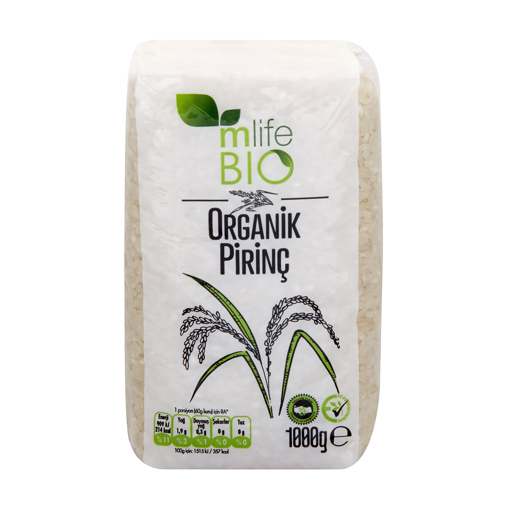 M Life Organik Pirinç 1000 G