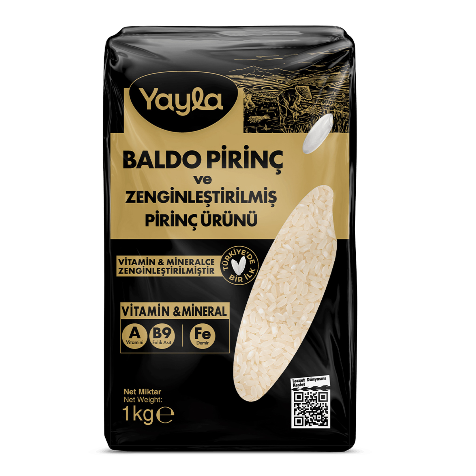 Yayla Ekstra Zenginleştirilmiş Baldo Pirinç 1 Kg