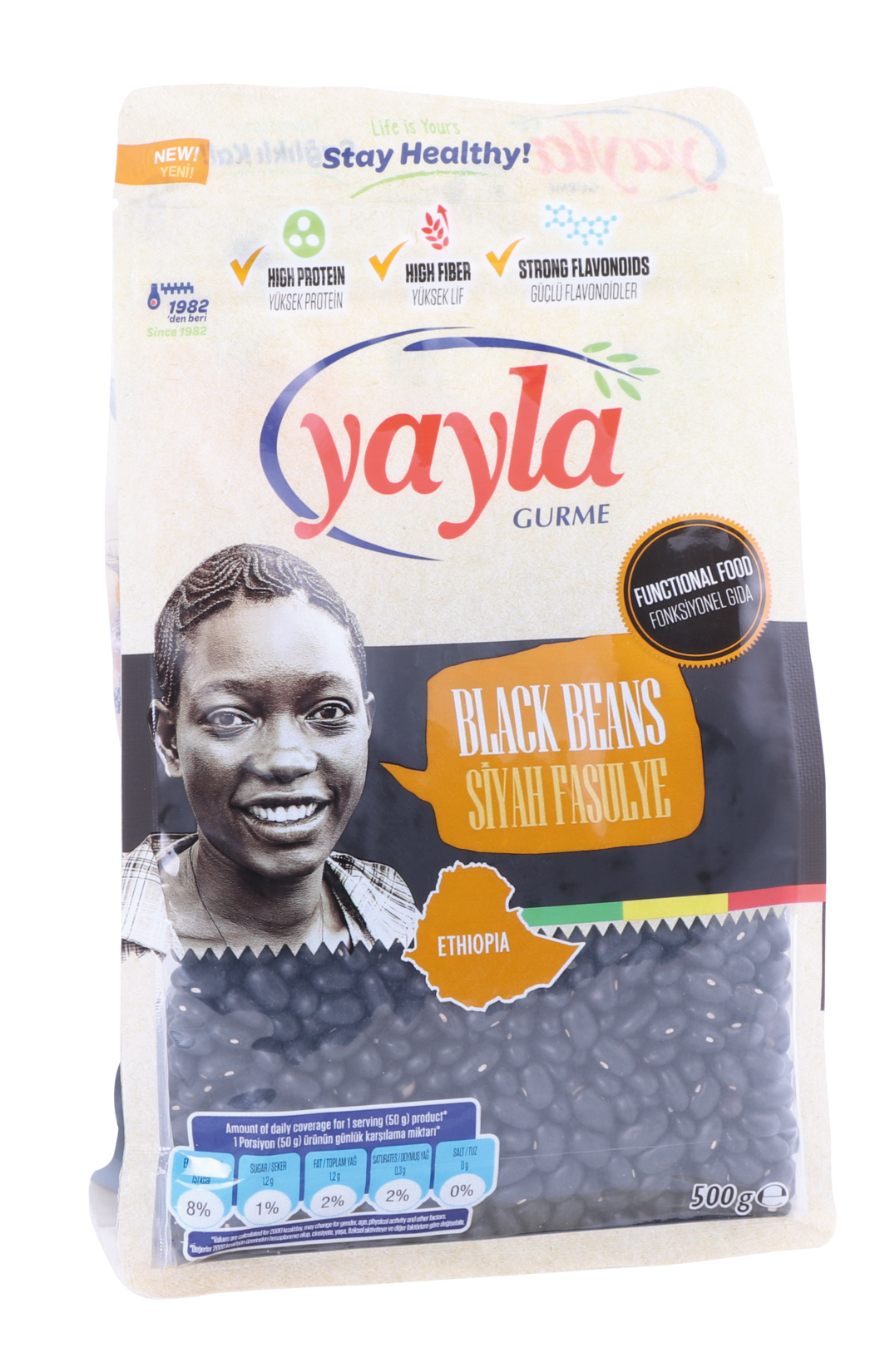 Yayla Gurme Siyah Fasulye 500 G