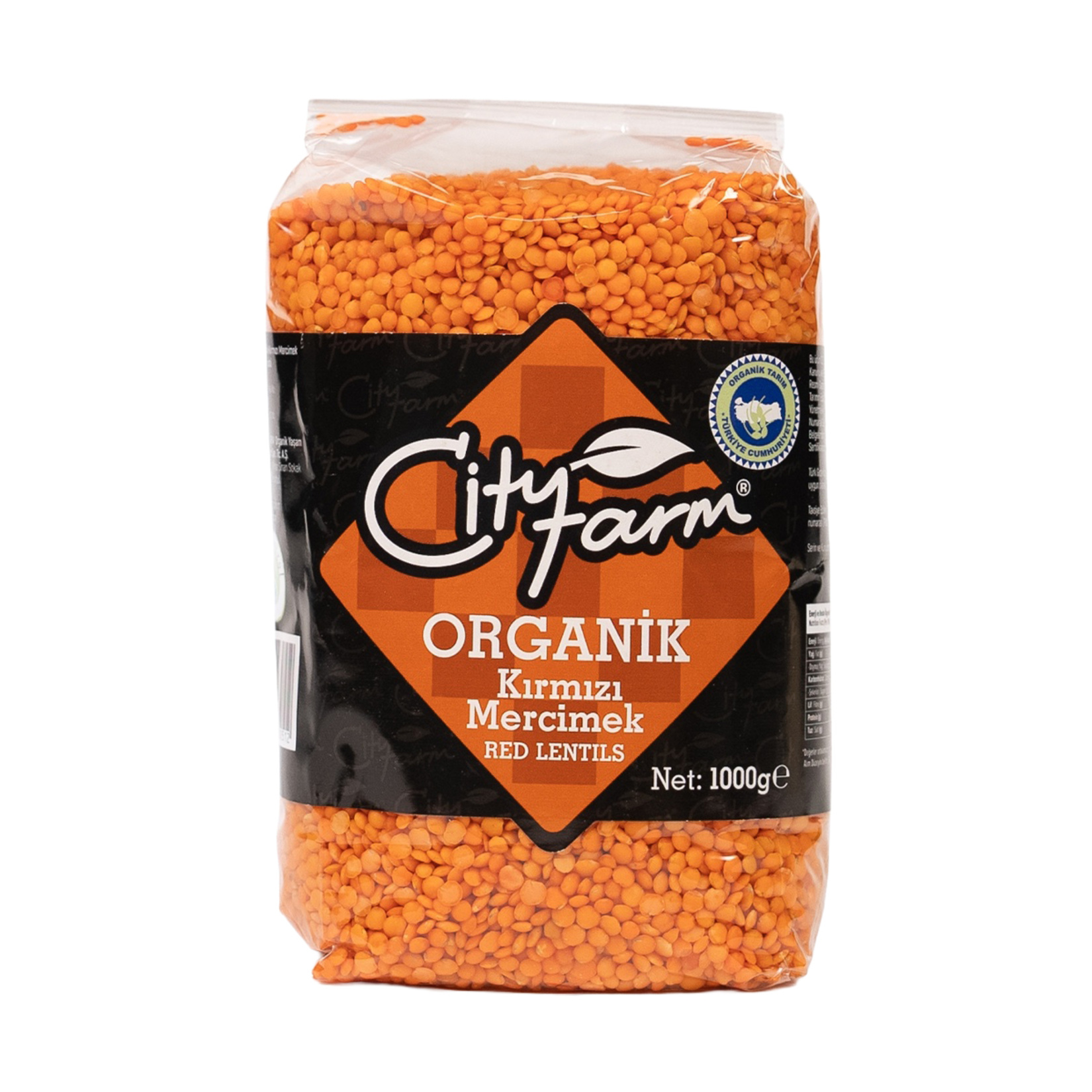 Cityfarm Organik Kırmızı Mercimek 1 Kg