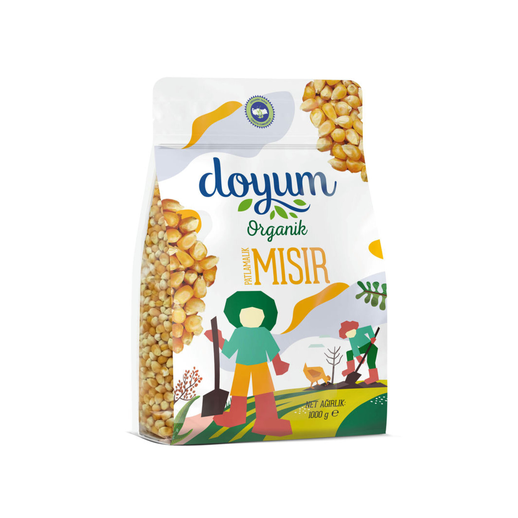 Doyum Organik Patlamalık Mısır Doypack 1Kg