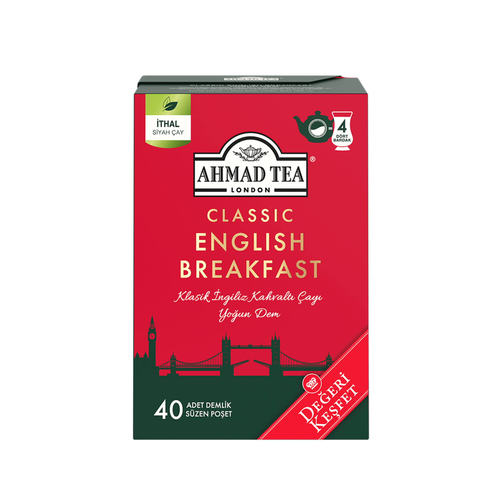 Ahmad Tea English Breakfast Demlik 40'lı 80 G
