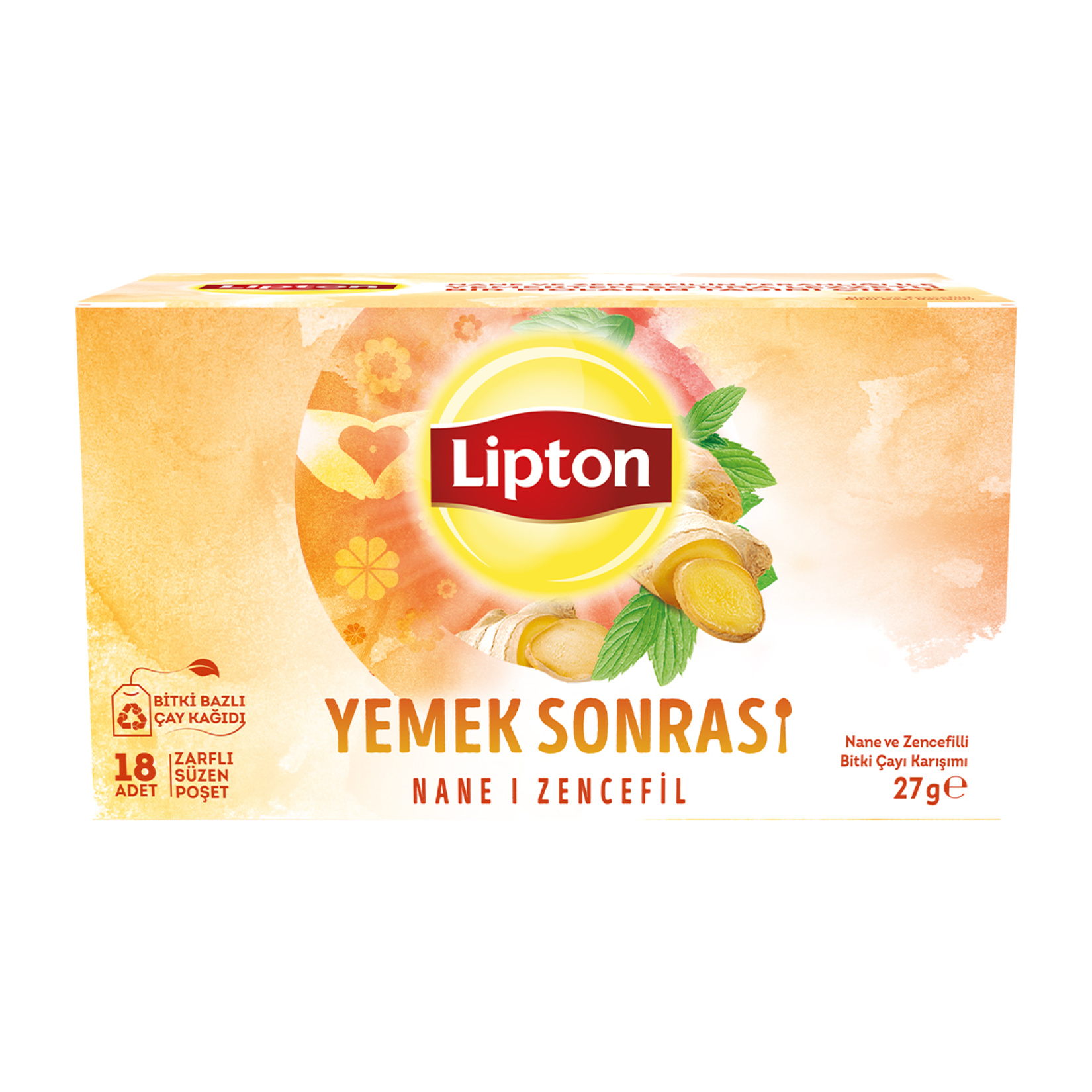 Lipton Yemek Sonrası Nane Zencefilli Bitki Çayı 18'li 27 G