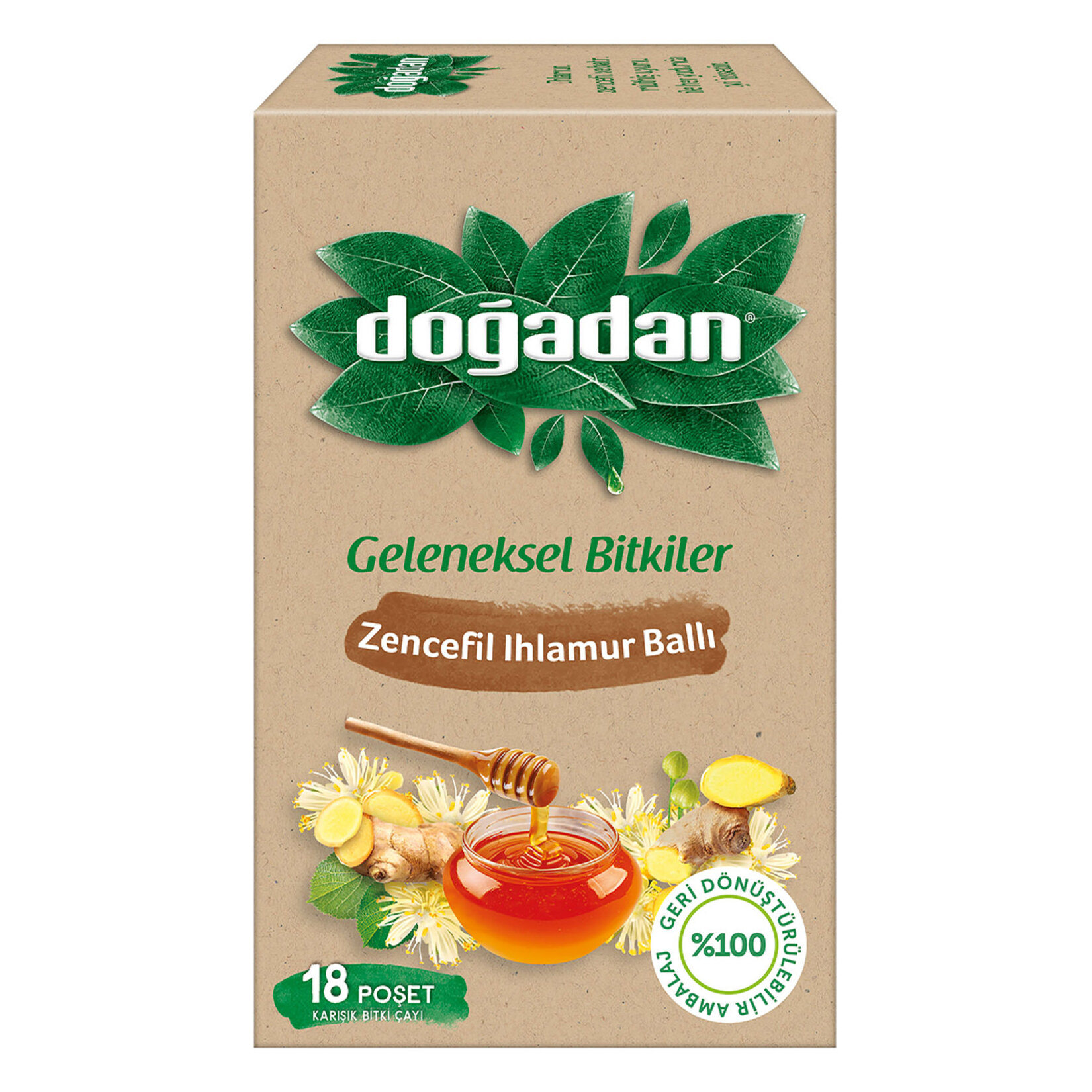 Doğadan Zencefil Ihlamur Ballı Çay 18'li 31G