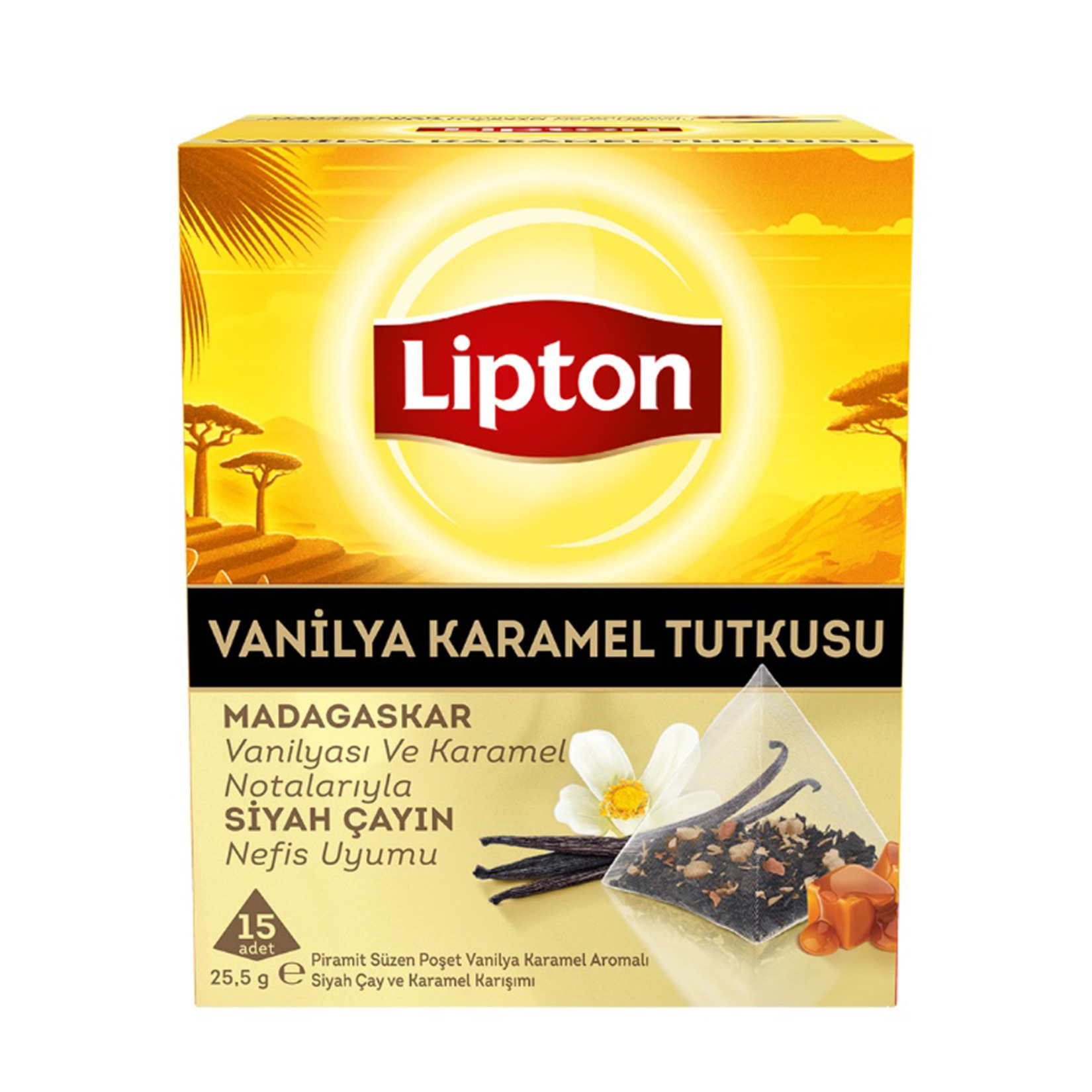 Lipton Vanilya Karamel Tutkusu Poşet Çay 15'li 25.5 G