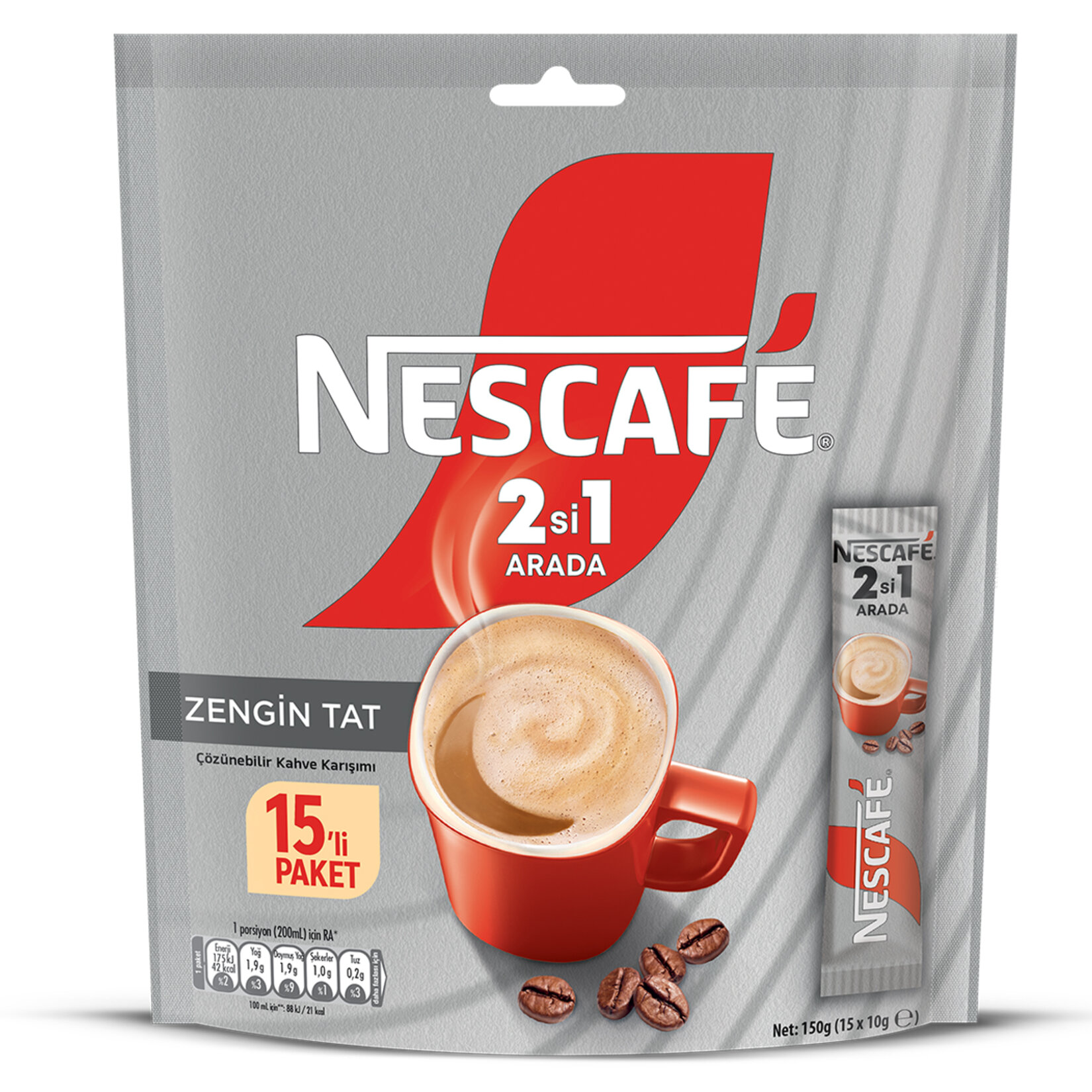 Nescafe 2'si 1 Arada Paket 15 x 10 G