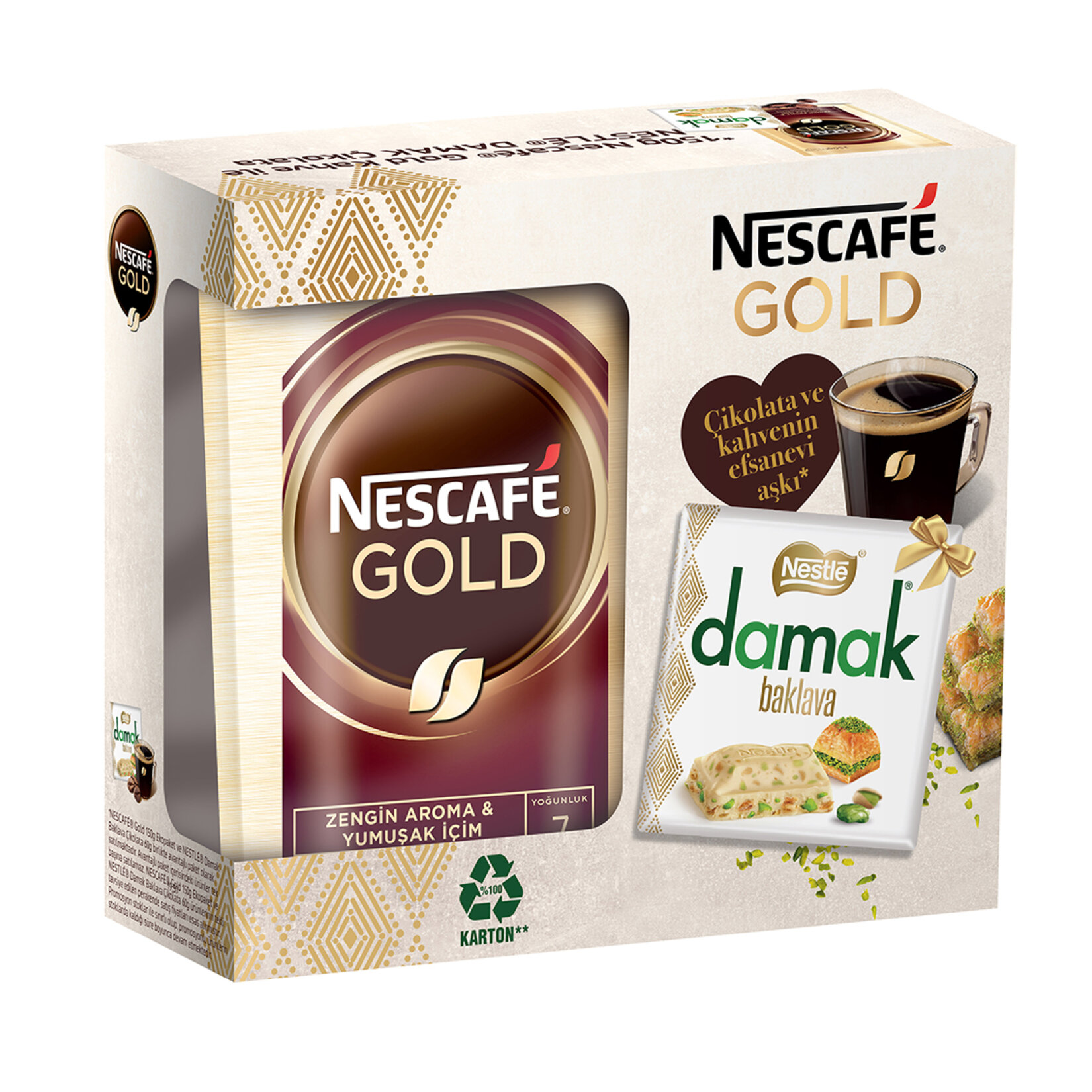 Nescafe Gold 150G Damak Baklava 60G Çikolata Hedi.