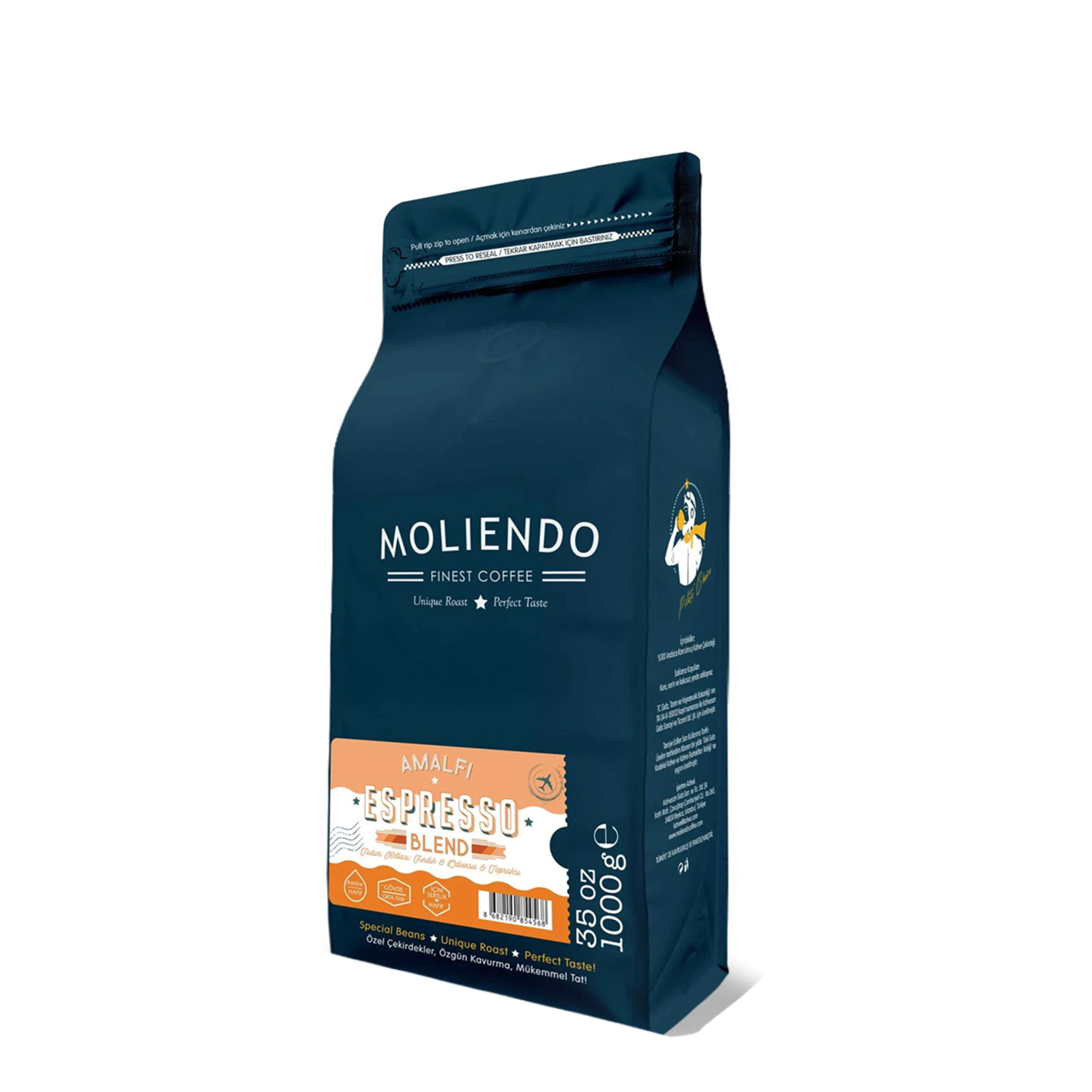 Moliendo Amalfi Espresso Blend Çekirdek Kahve 1 Kg