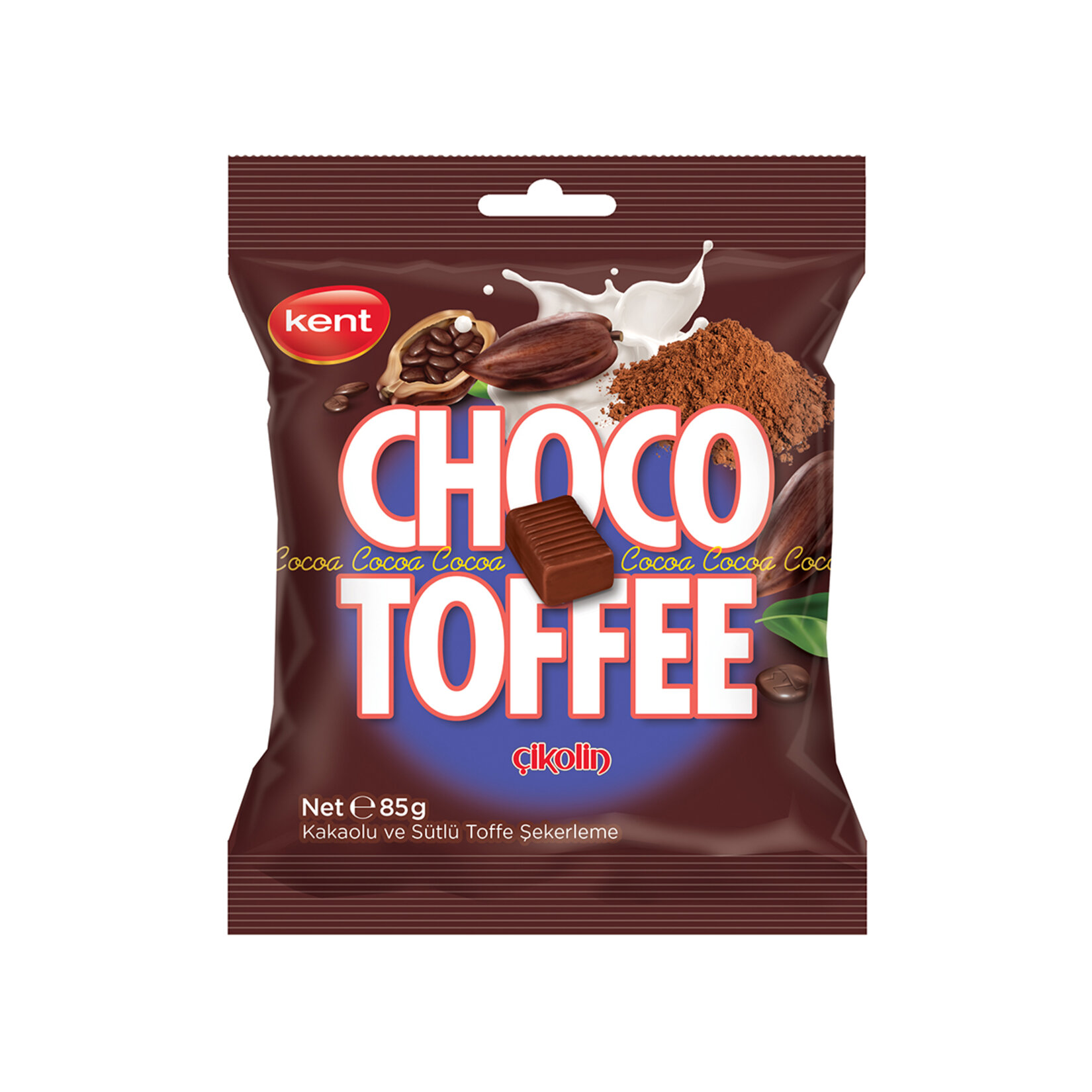 Kent Çikolin Kakaolu Ve Sütlü Toffe Şekerleme 85 G