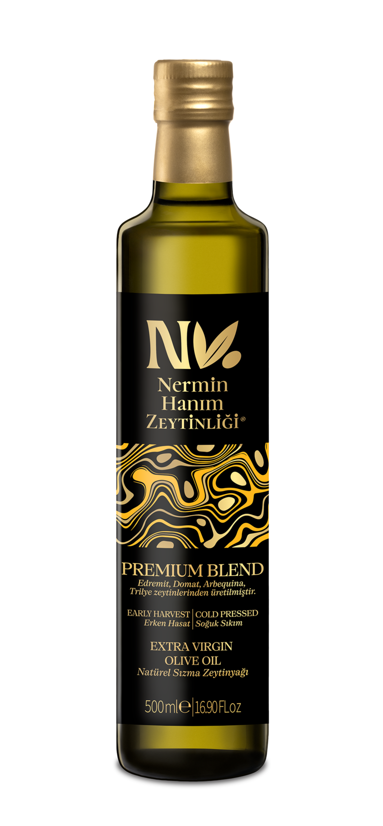 Nermin Hanım Zeytinliği Premium Blend Soğuk Sıkım Zeytinyağı 500 ml