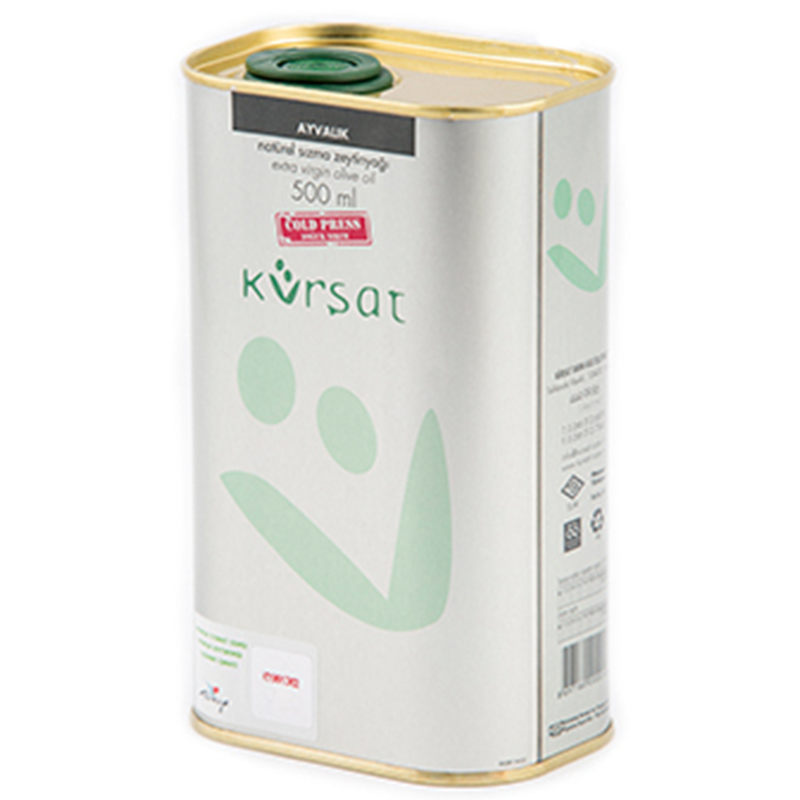 Kürşat Natürel Sızma Zeytinyağı Teneke 500 Ml