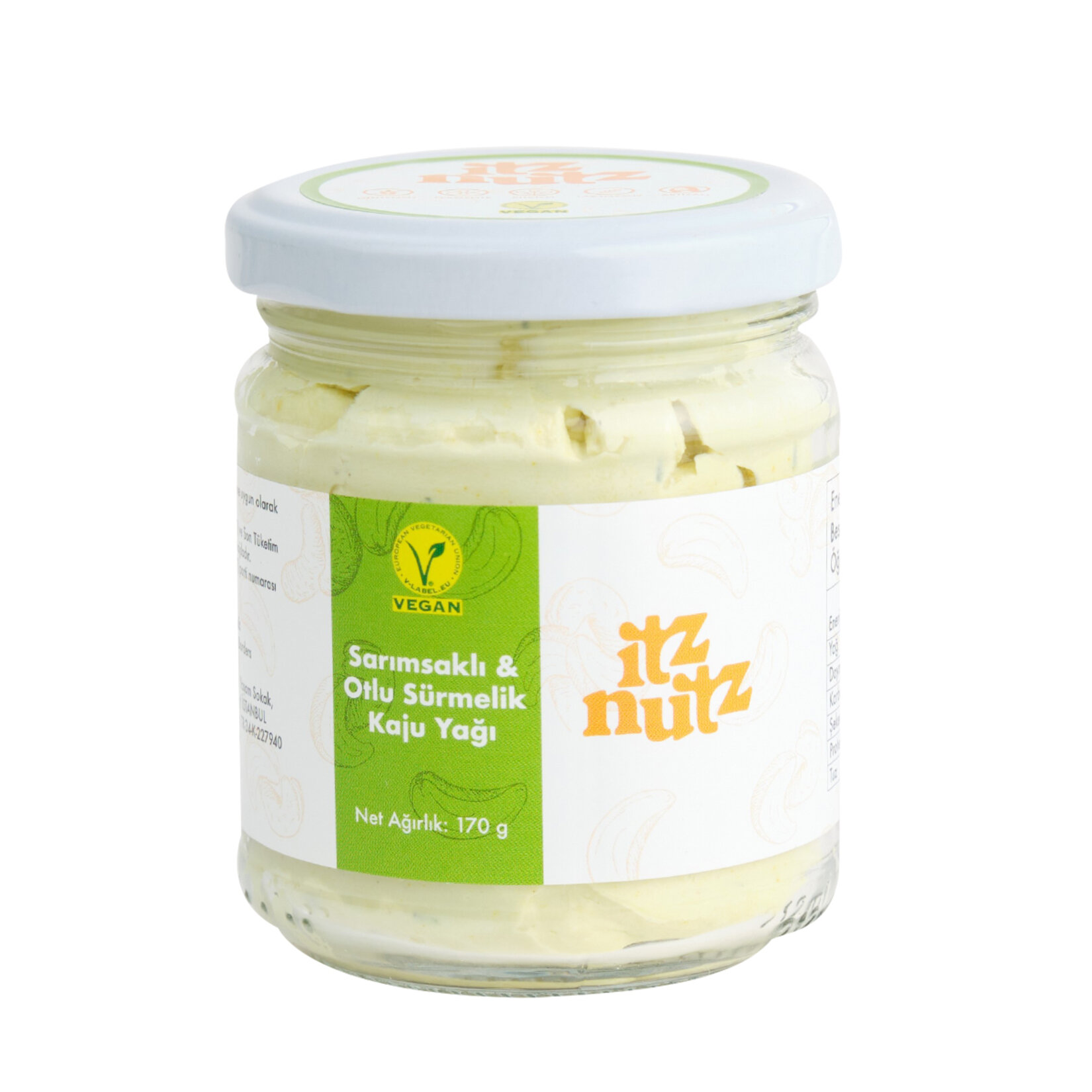Itz Nutz Sarımsaklı Otlu Sürmelik Kaju Yağı 170 G