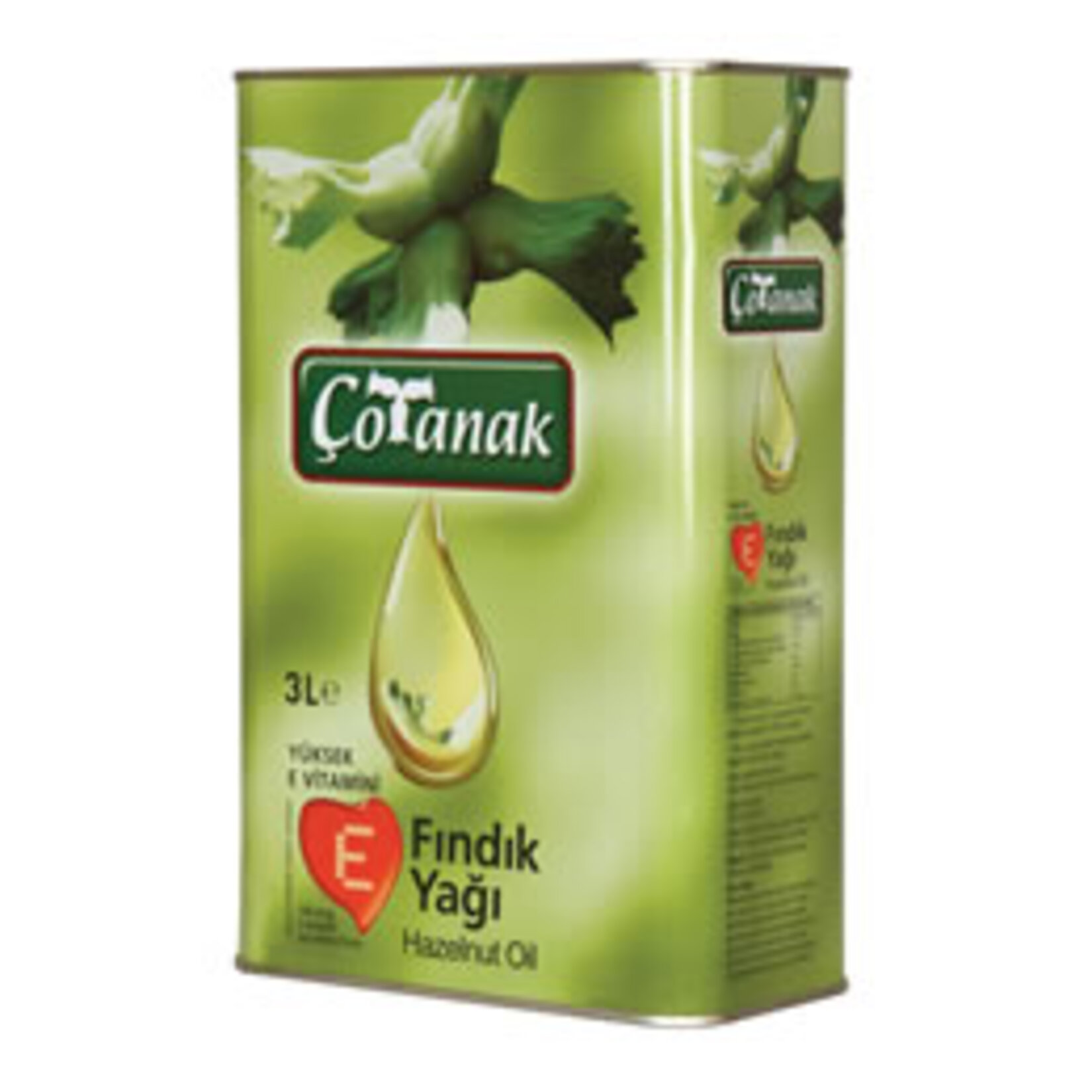 Çotanak Fındık Yağı 3 L Teneke