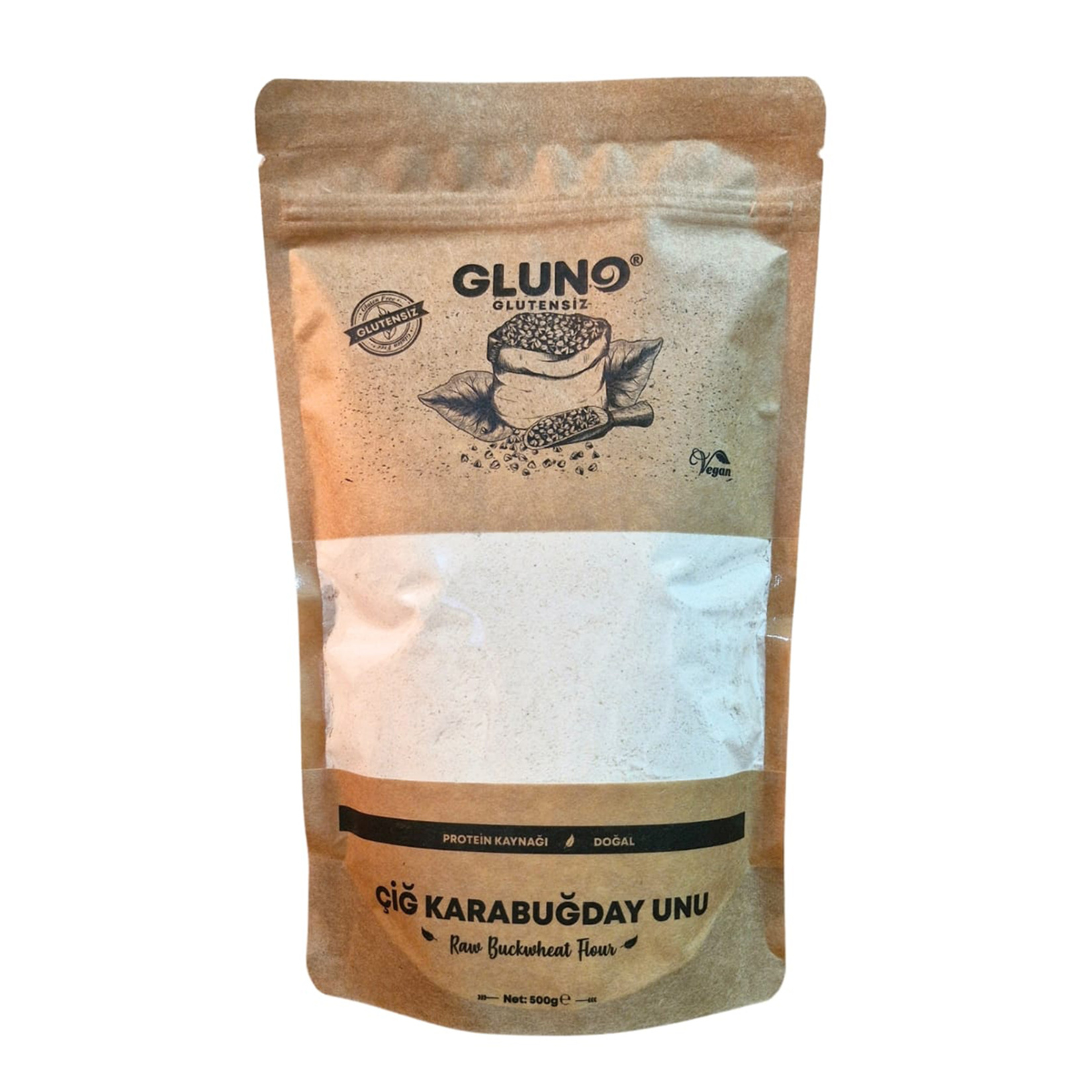 Gluno Glutensiz Çiğ Karabuğday Unu 500 G
