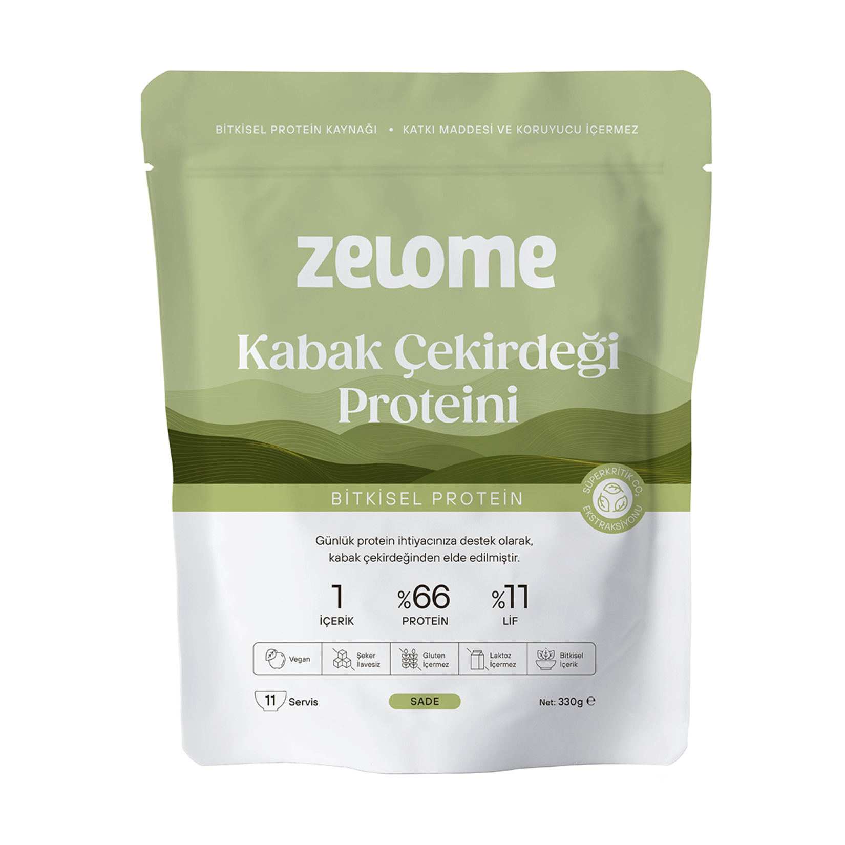 Zelome Kabak Çekirdeği Protein Tozu 330 G