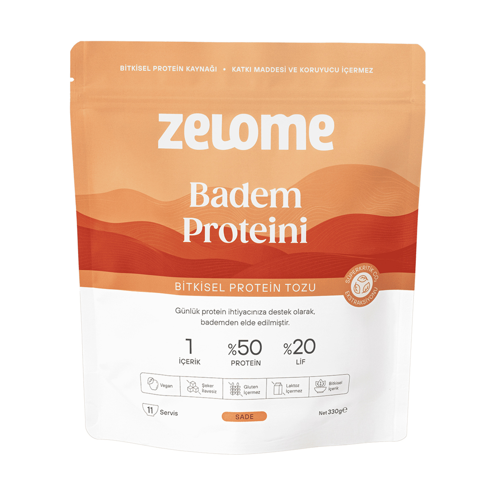Zelome Badem Proteın Tozu 330 G
