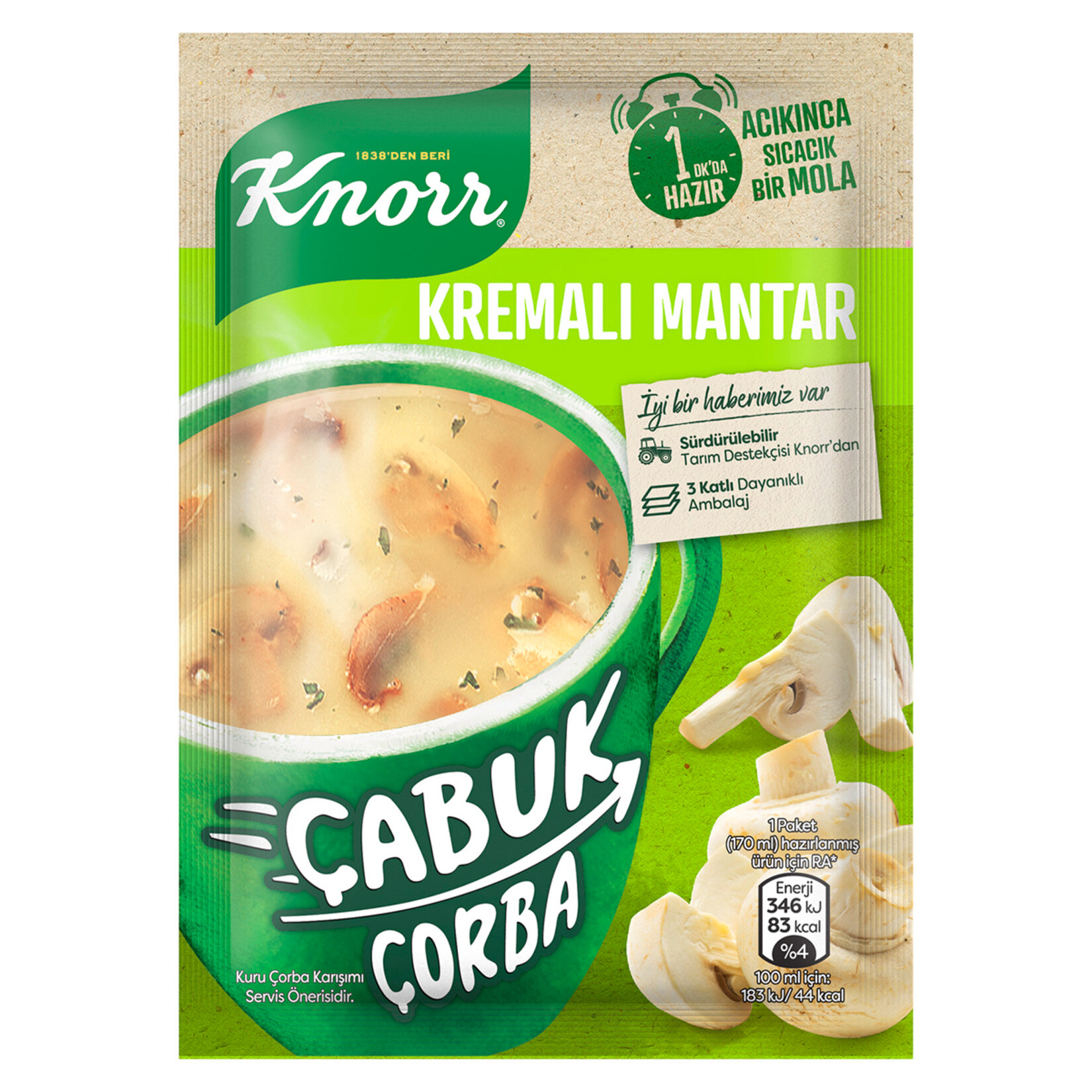 Knorr Çabuk Çorba Kremalı Mantar 19 G