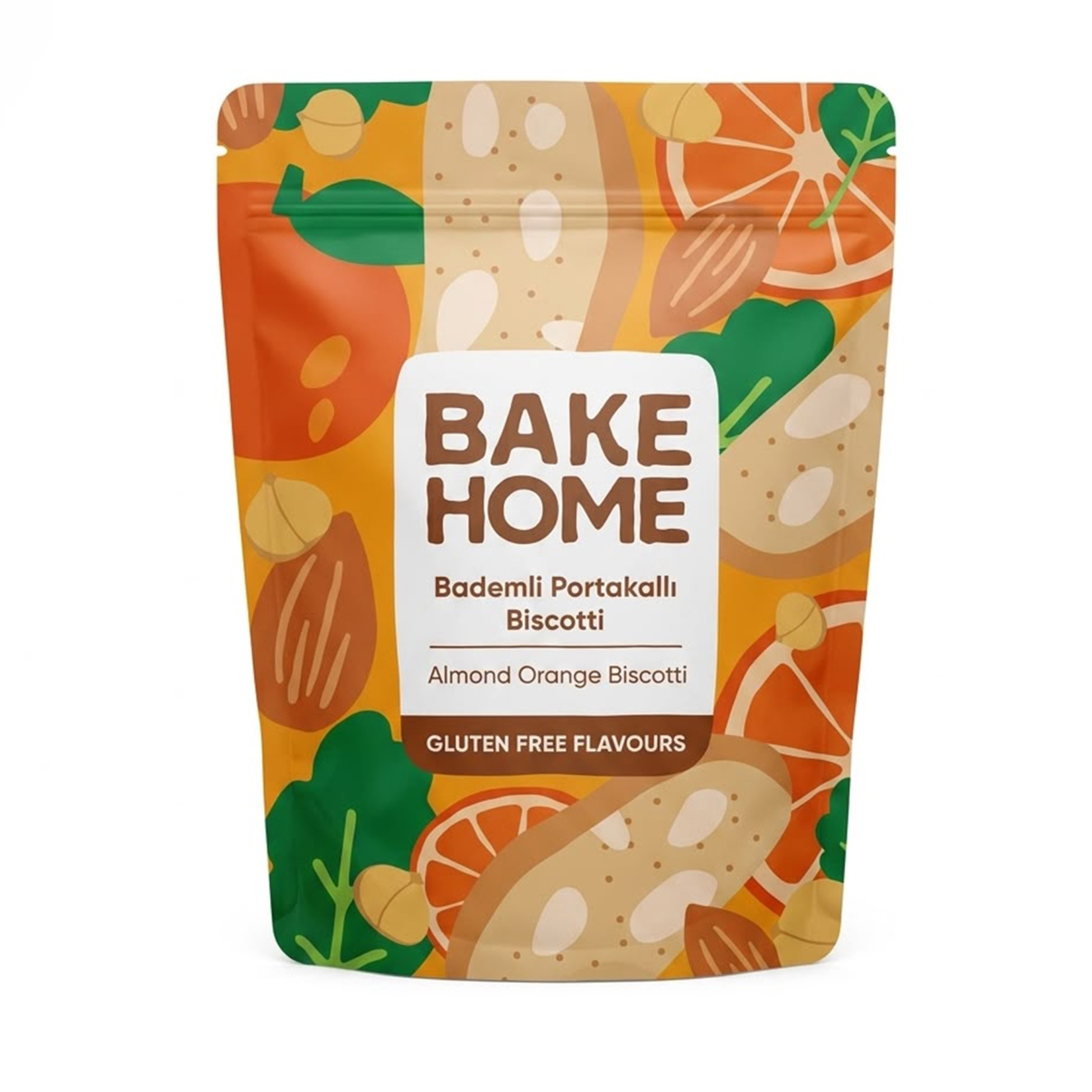Bake Home Glutensiz Bademli Portakallı Biskotti 120 G