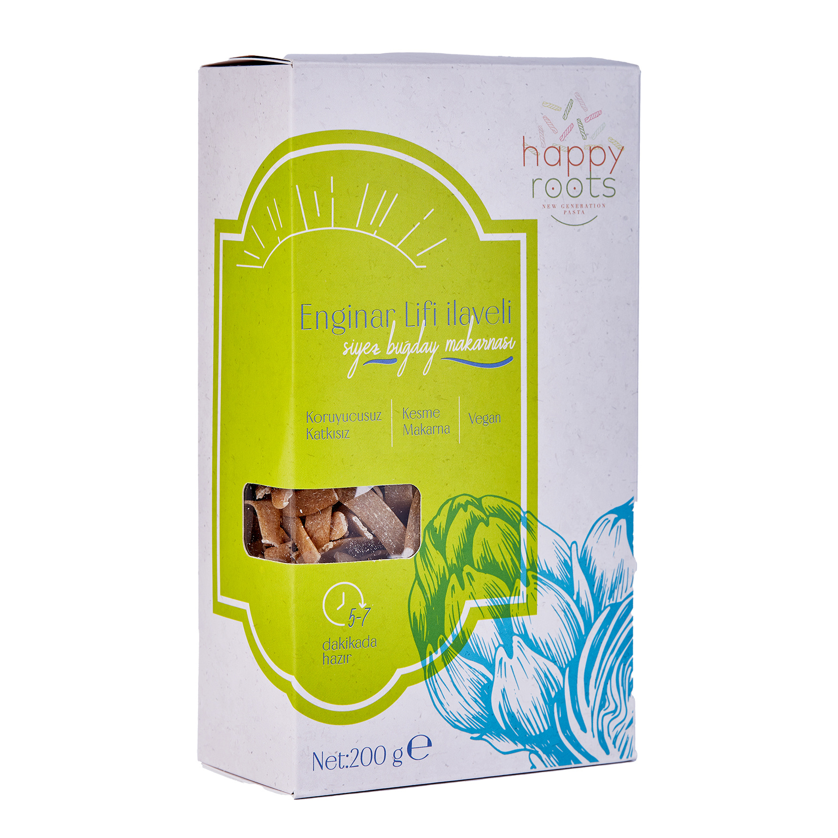 Happy Roots Enginar Lifli Siyez Makarna 200 G