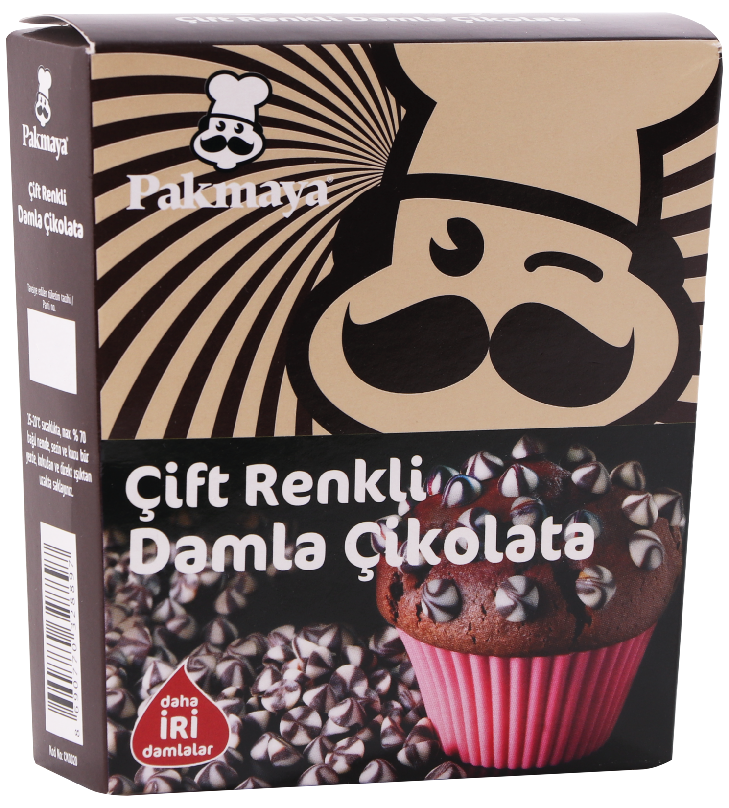 Pakmaya Çift Renkli Damla Çikolata 75 G