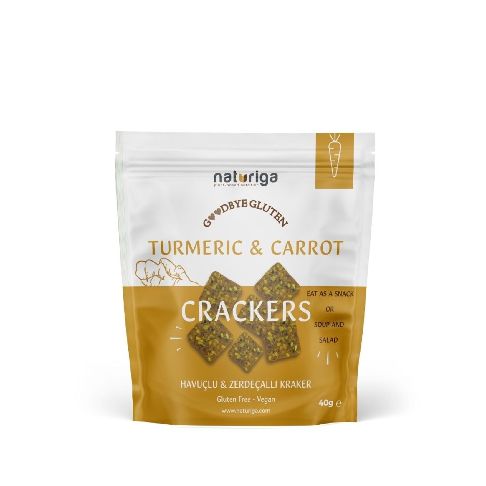 Naturıga Havuçlu & Zerdeçallı Kraker 40 G